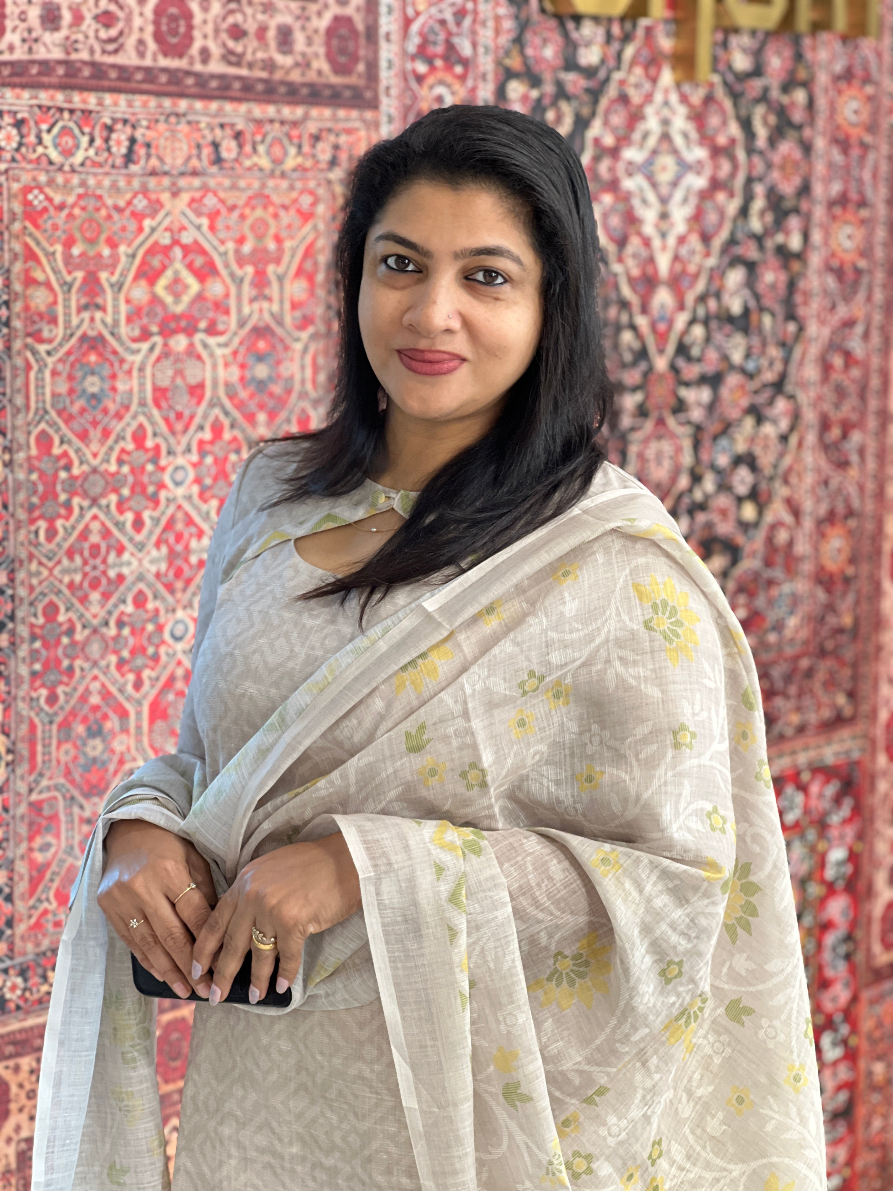 Sublimation Printed Semi Linen Salwar Set | SSN509
