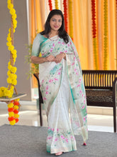Floral Digital Printed Silky Kota Saree | HT198