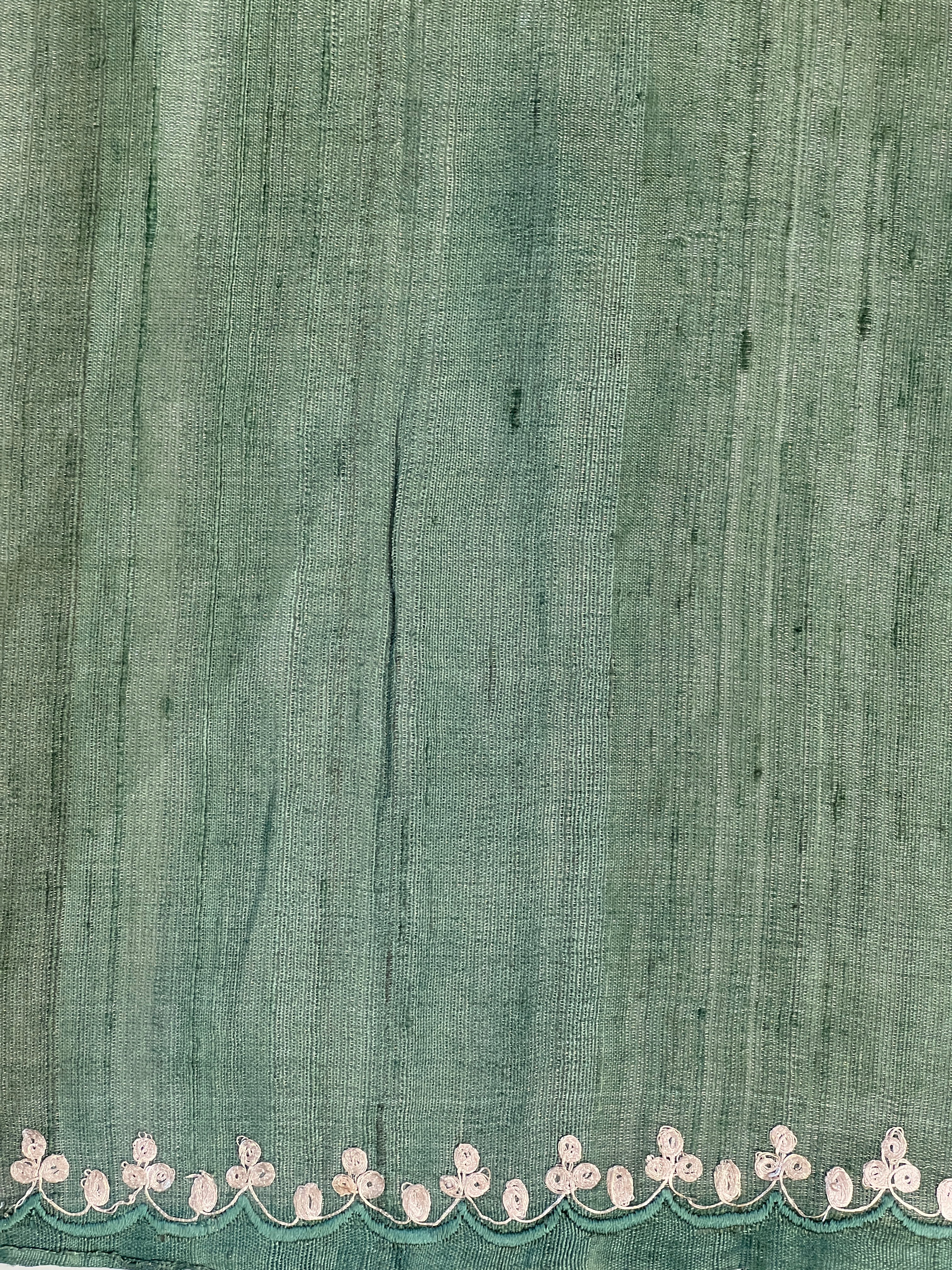 Floral Cross Stitch Embroidery Crushed Organza Saree | RGD978R