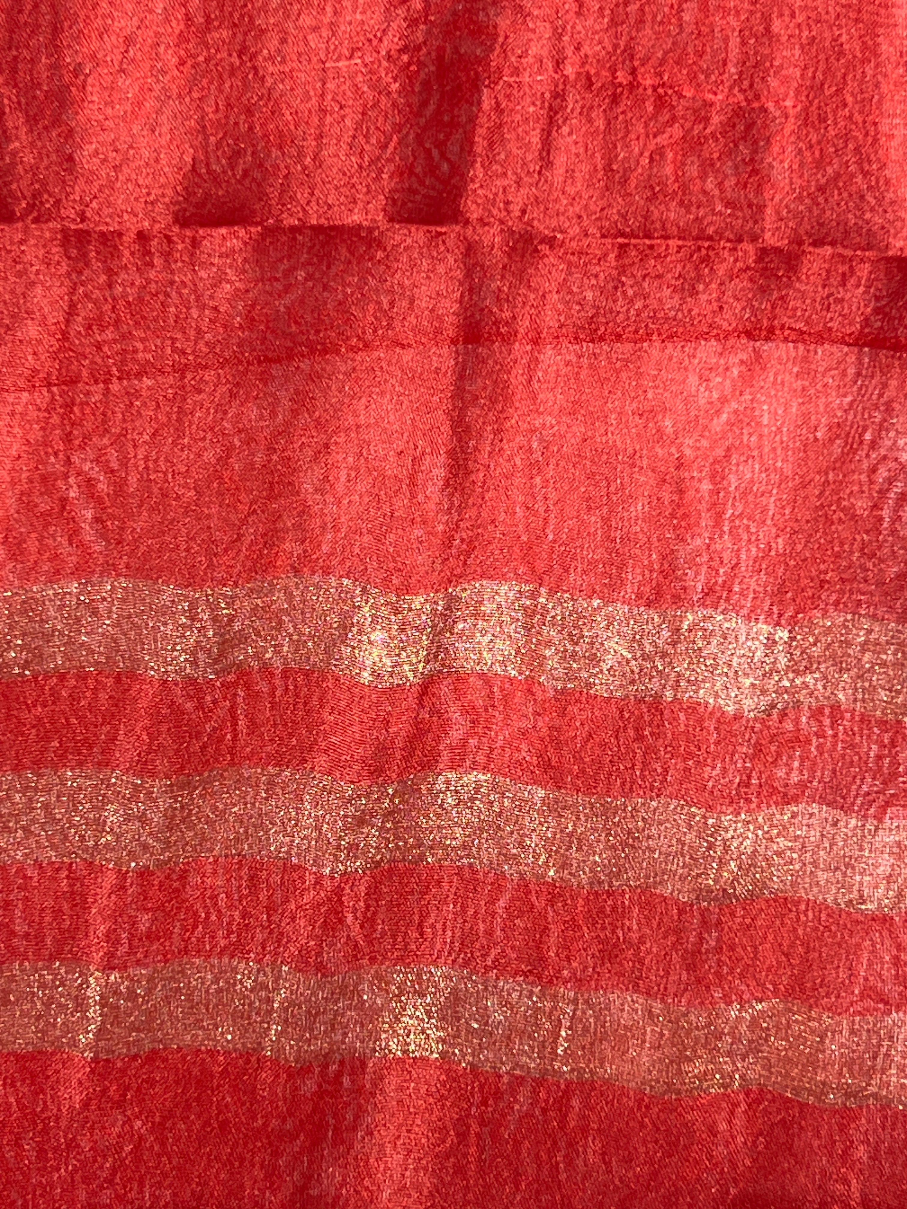 Tissue Line Woven Organza Saree | MM585