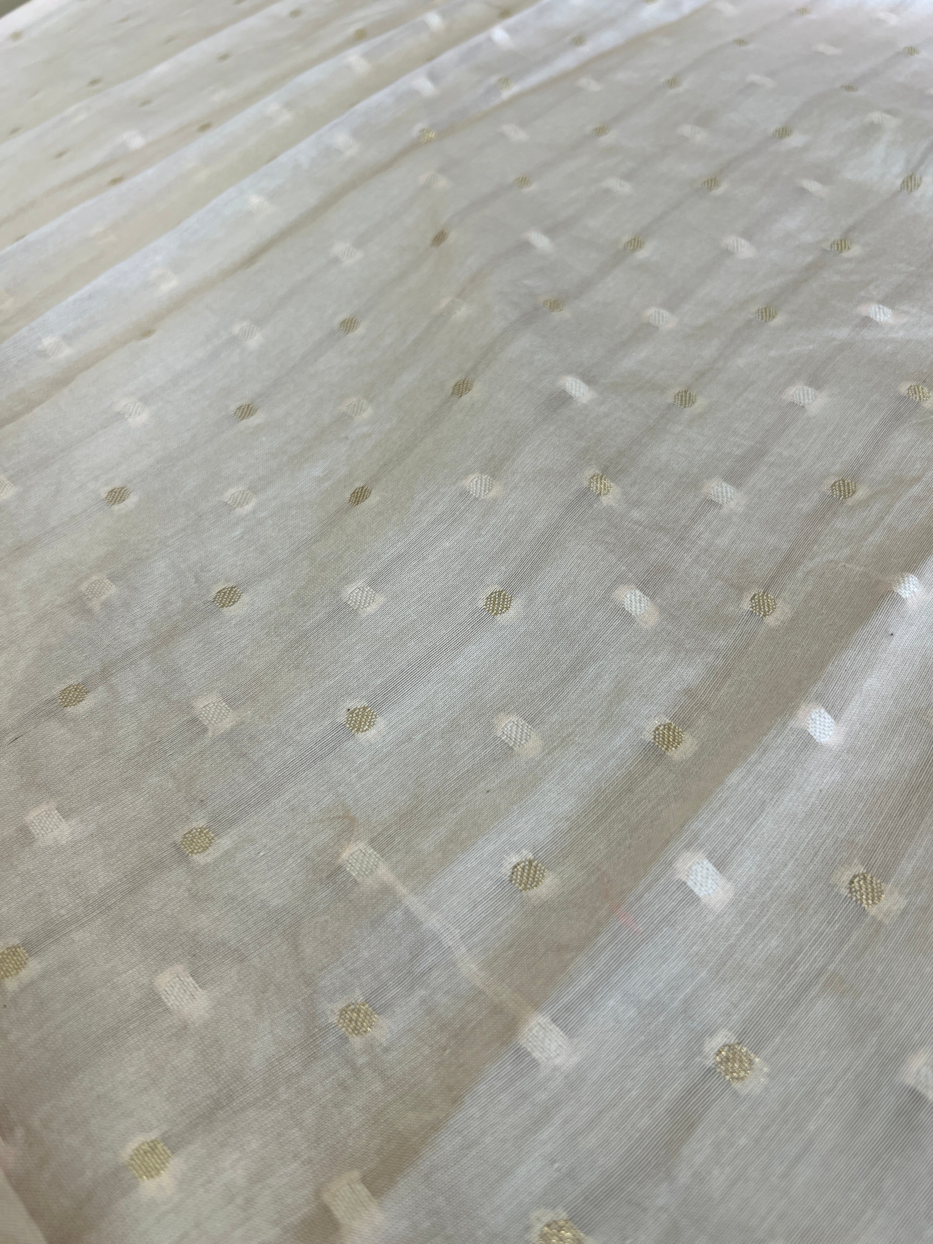 Floral Applique Detailed Pure Organza Saree | MM182