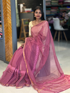 Hand Crochet Lace Kota Saree | AHD1902