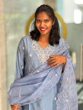 Embroidery Pattern Chanderi Silk Kurta Set  | ACL108