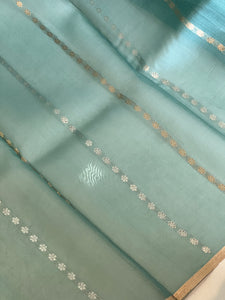 Sliver & Zari Weaving Organza Saree | BHH123