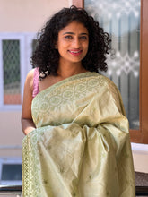 Semi Silk Saree With Floral Border | RP323