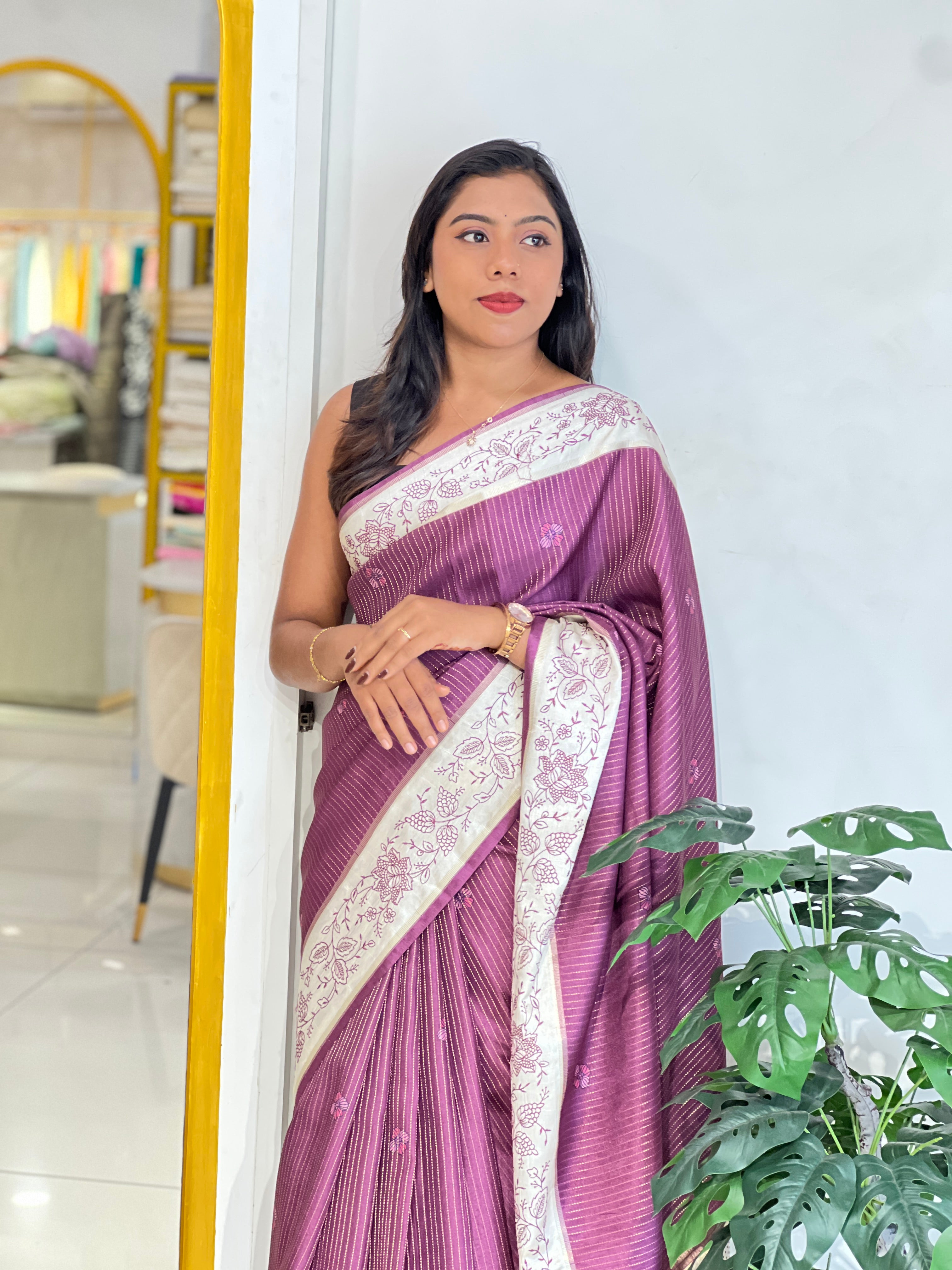Digital Printed Tussar Saree | YNG1352