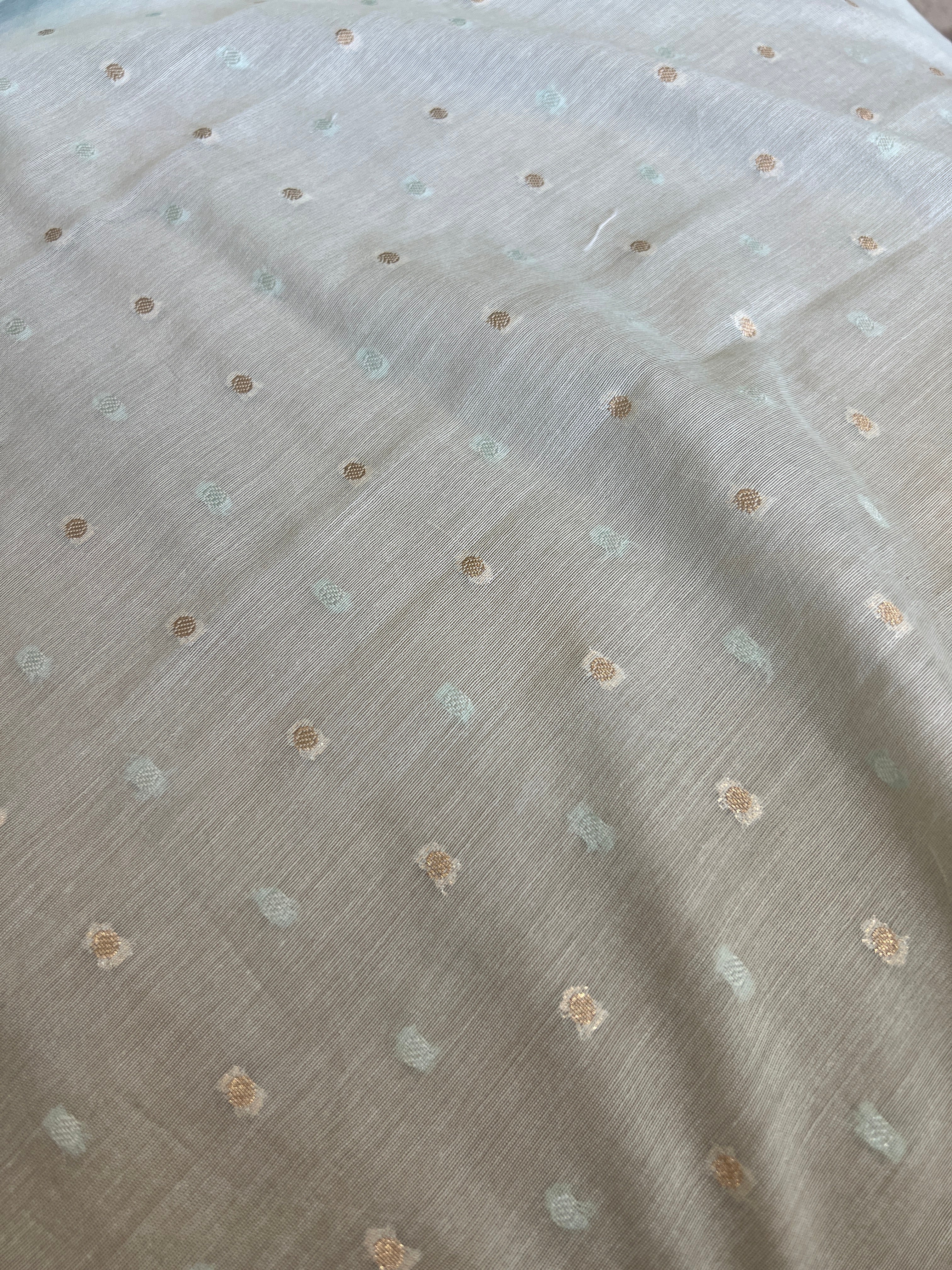 Applique Work & Embroidery Detailed Organza Saree | MM153