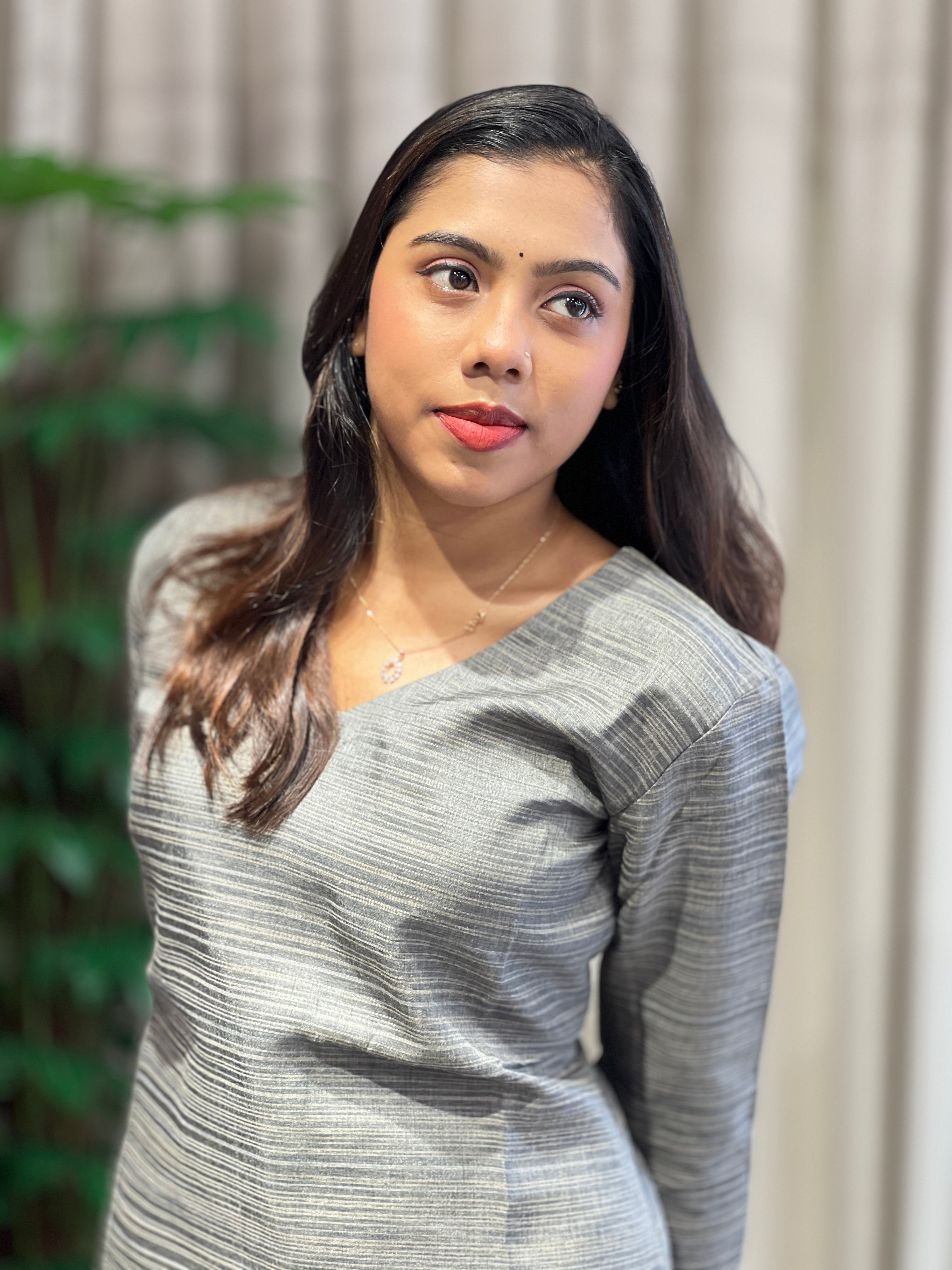 Self Weaved Raw Cotton Kurta | DNT1025