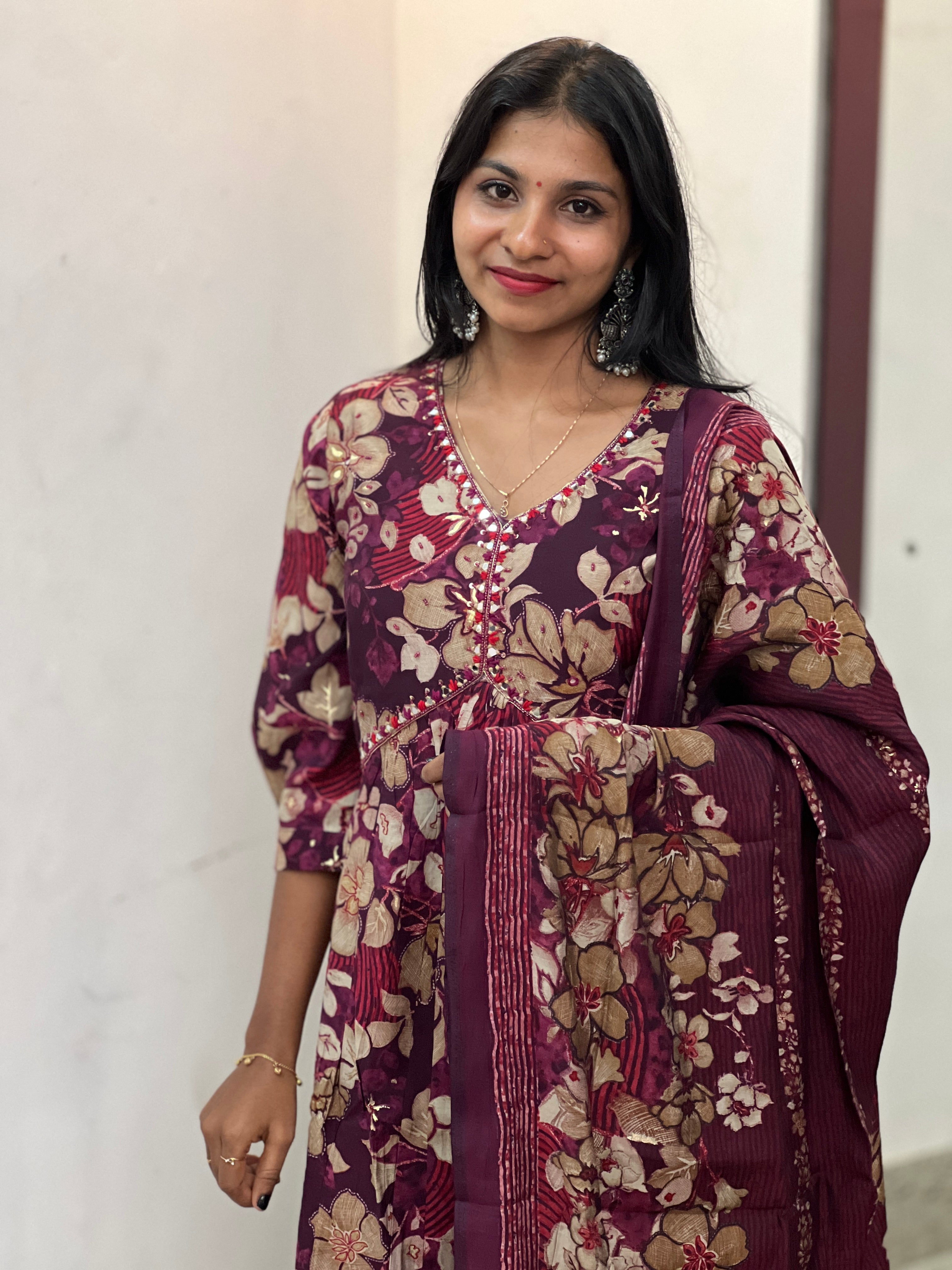 Alia Cut Pattern Muslin Kurta Set | FW141