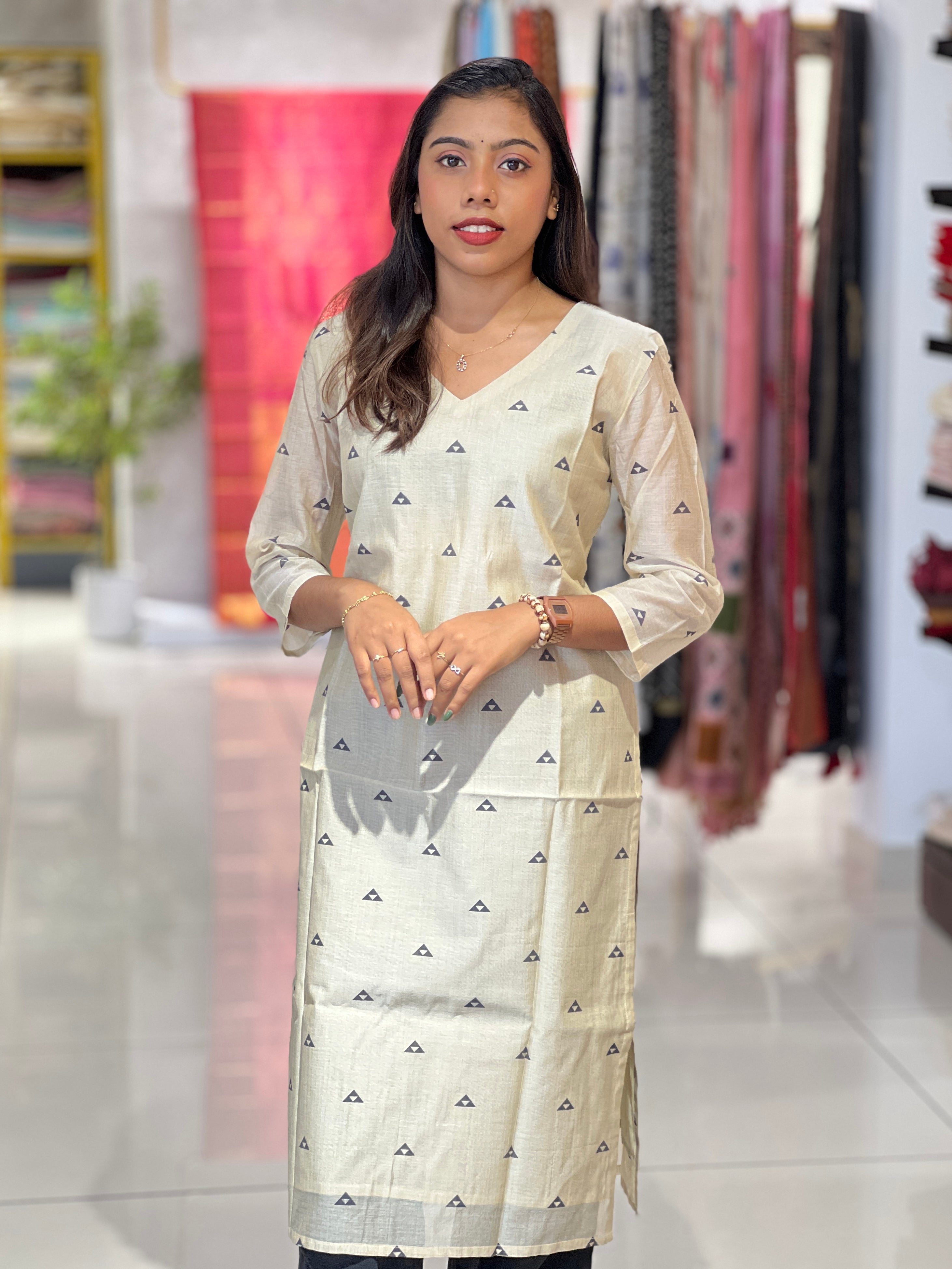 Printed Cotton Kurta | DNT1037