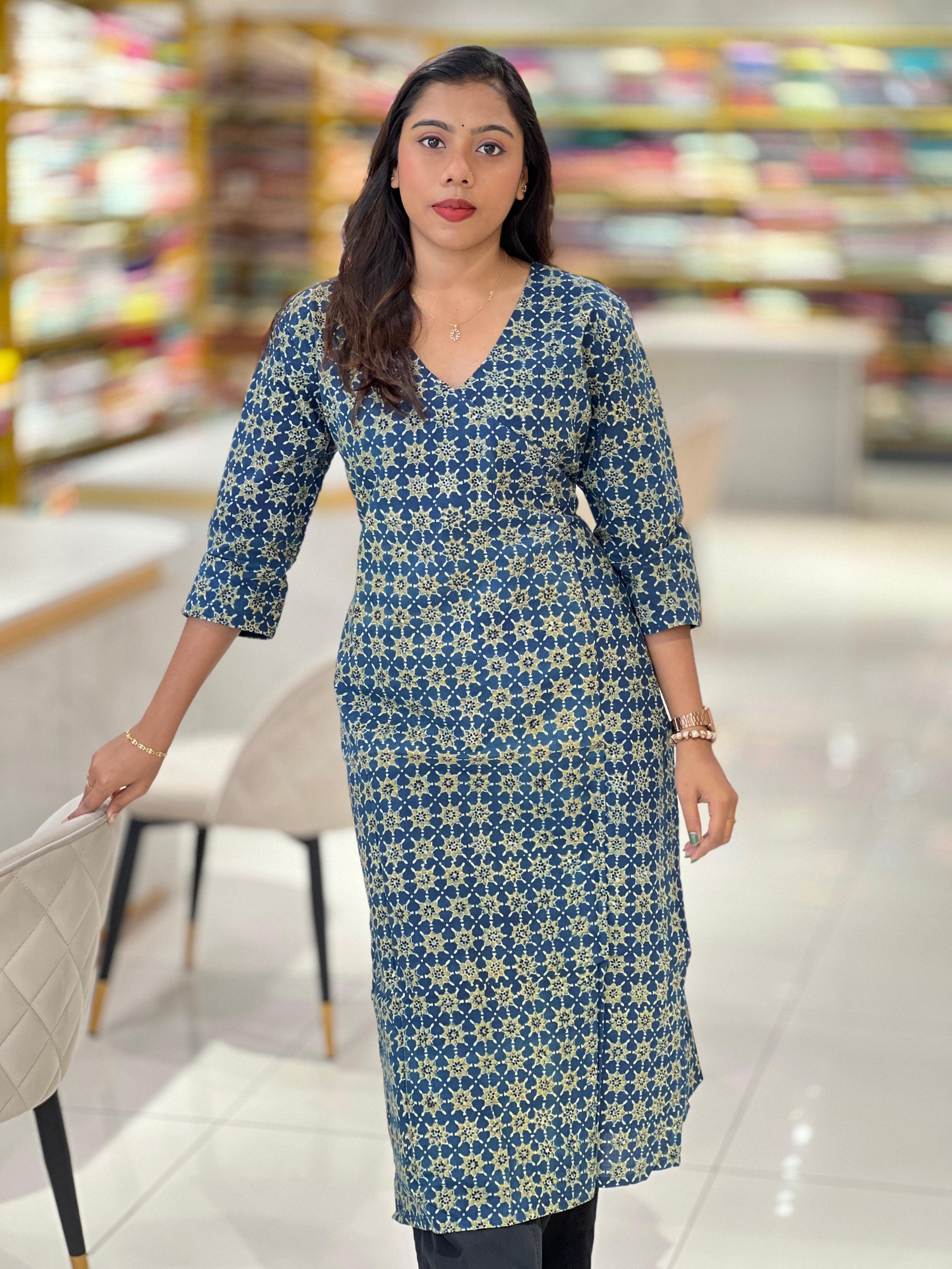 Printed Cotton Kurta | DNT1036