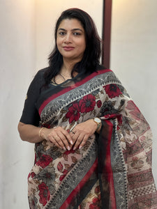Floral Print Design Supernet Kota Saree | SUM136
