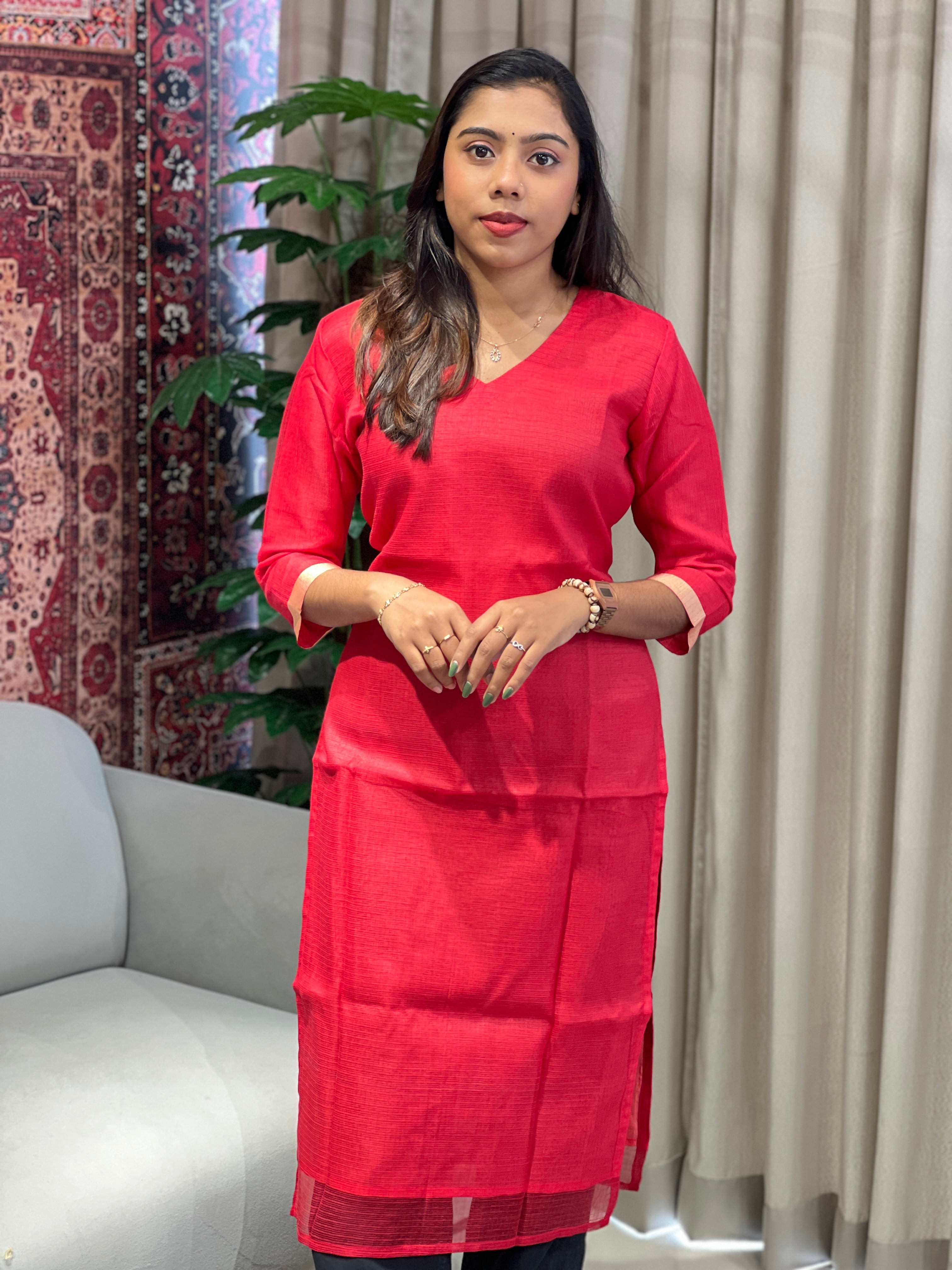 Solid Cotton Kurta | DNT1027