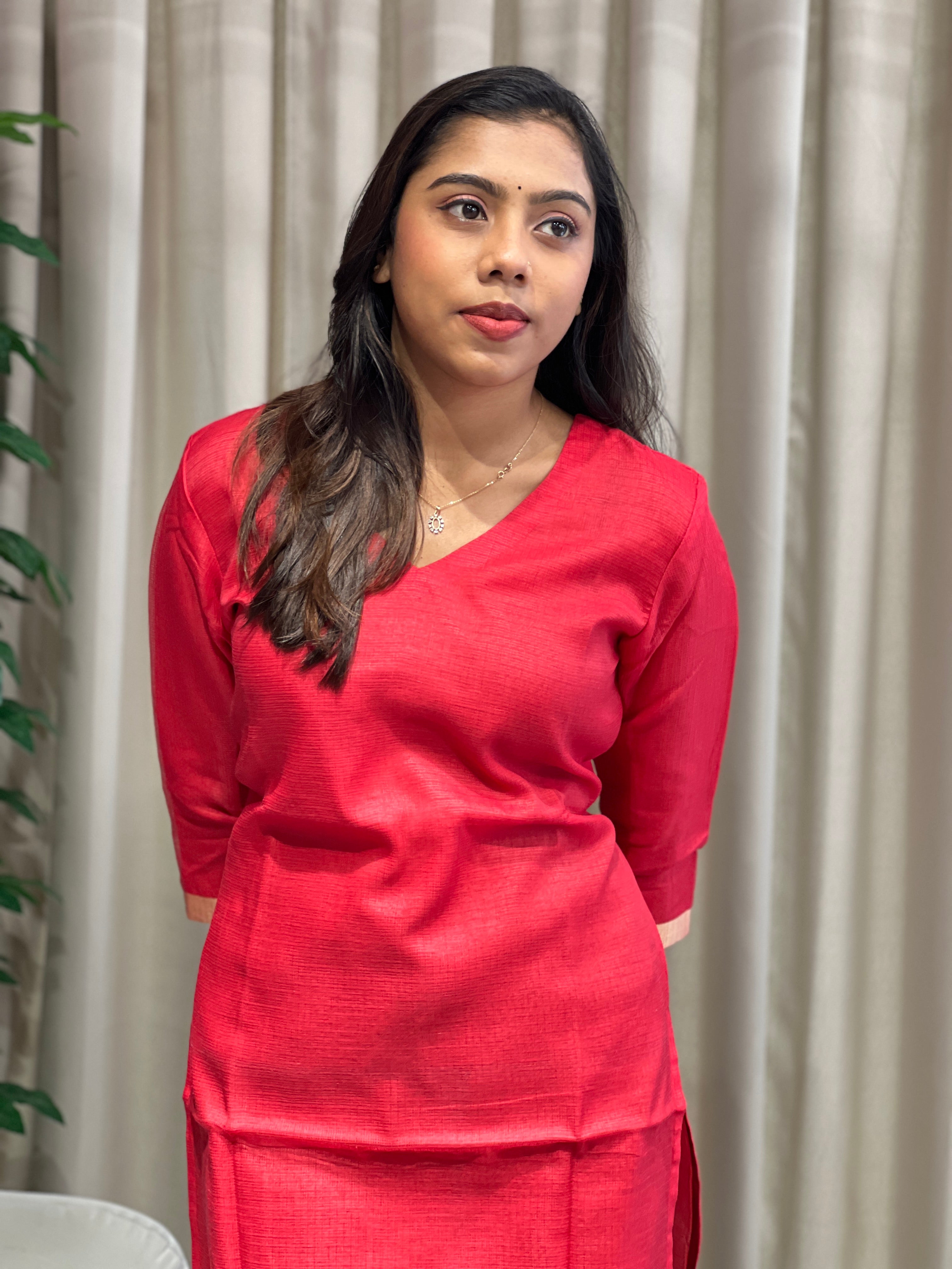 Solid Cotton Kurta | DNT1027