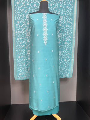 Embroidery Semi Tussar Salwar Set | SW2057