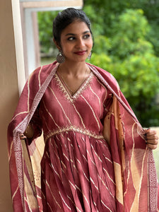 Alia Cut Pattern Muslin  Kurta Set | FW147