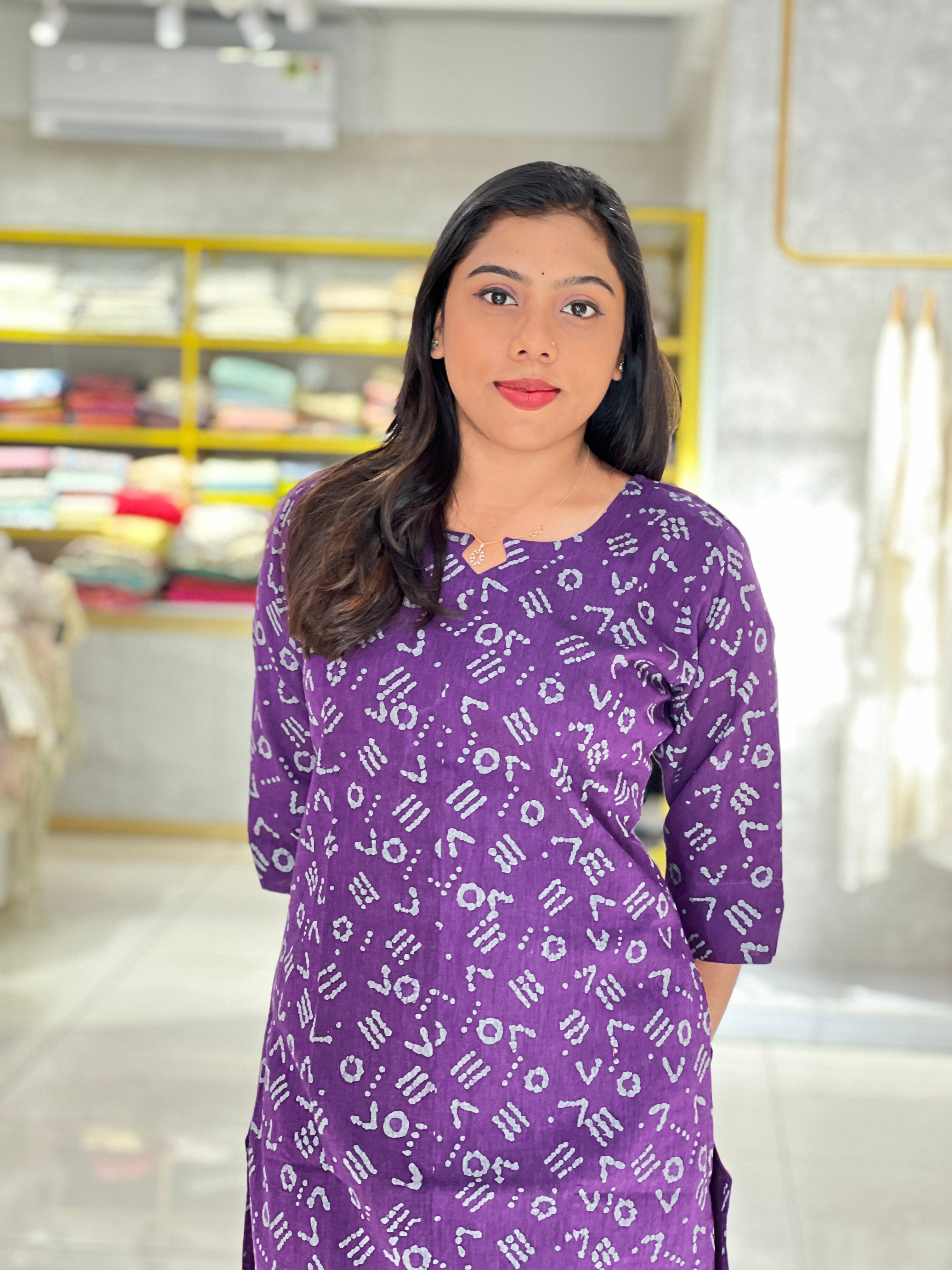 Batik Printed Cotton Kurta | RMLA384