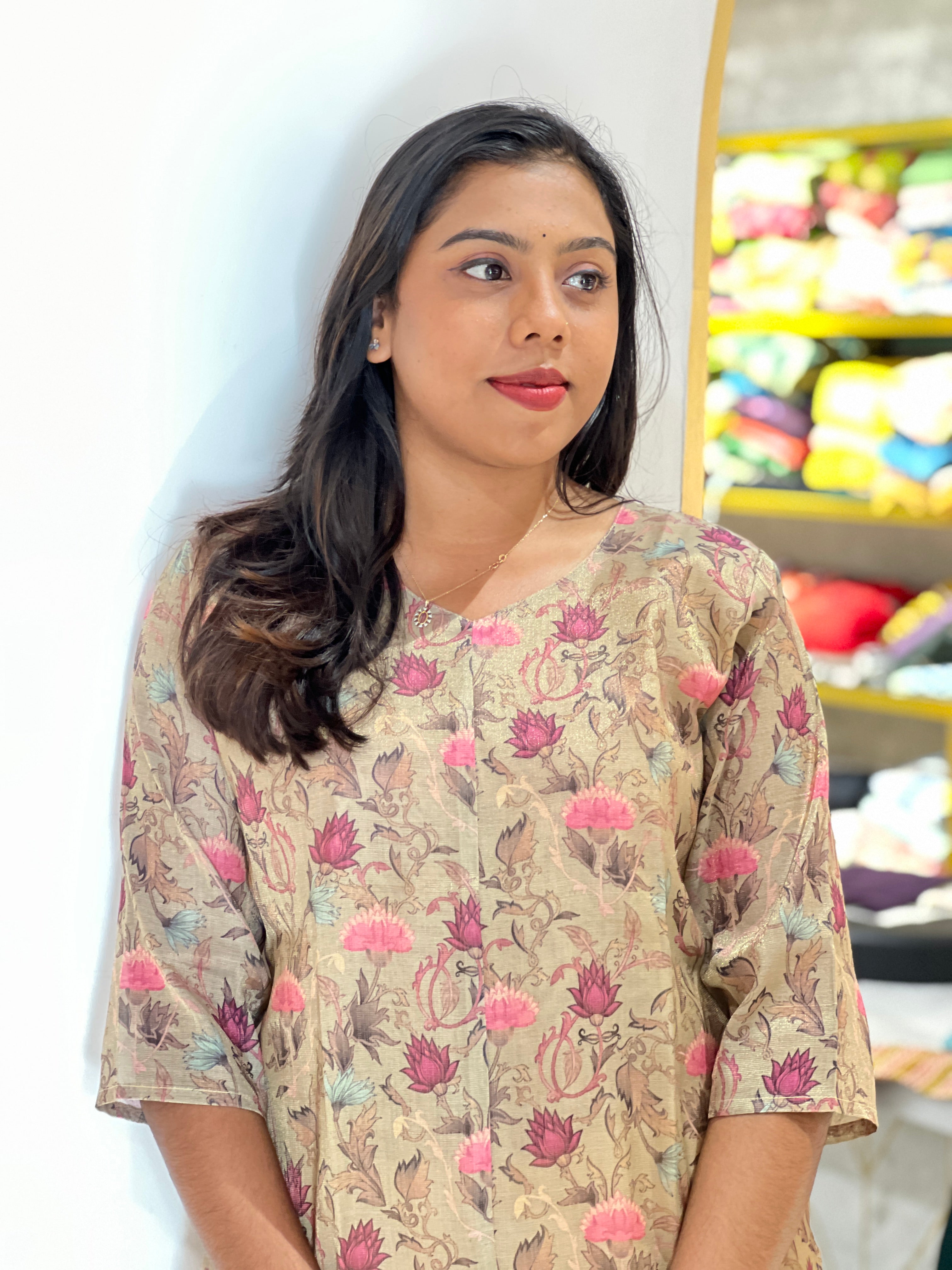 Digital Printed Tissue Kurta | RMLA381