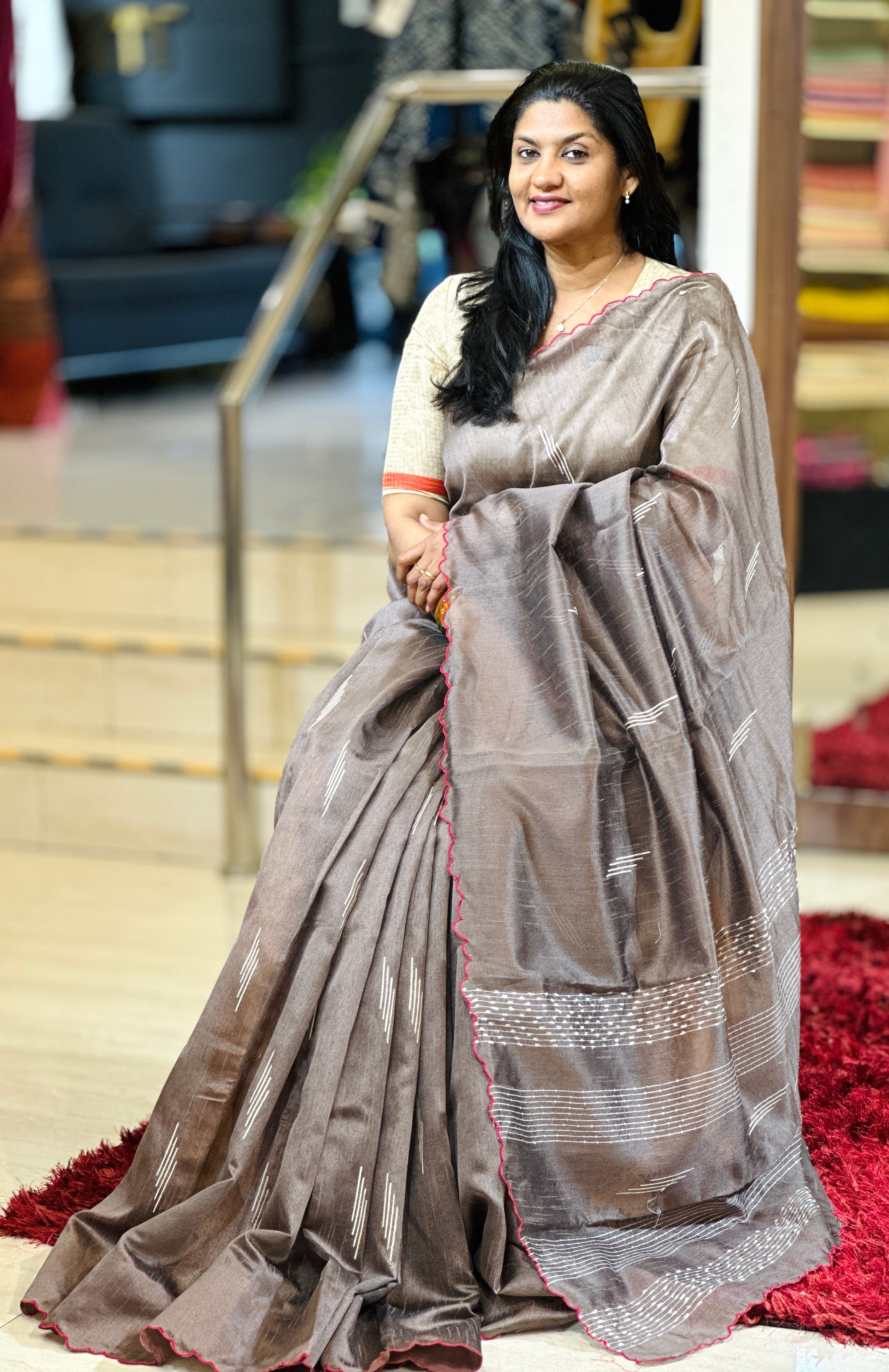 Kesia With Sequins Highlighted Semi Silk Saree | TC440