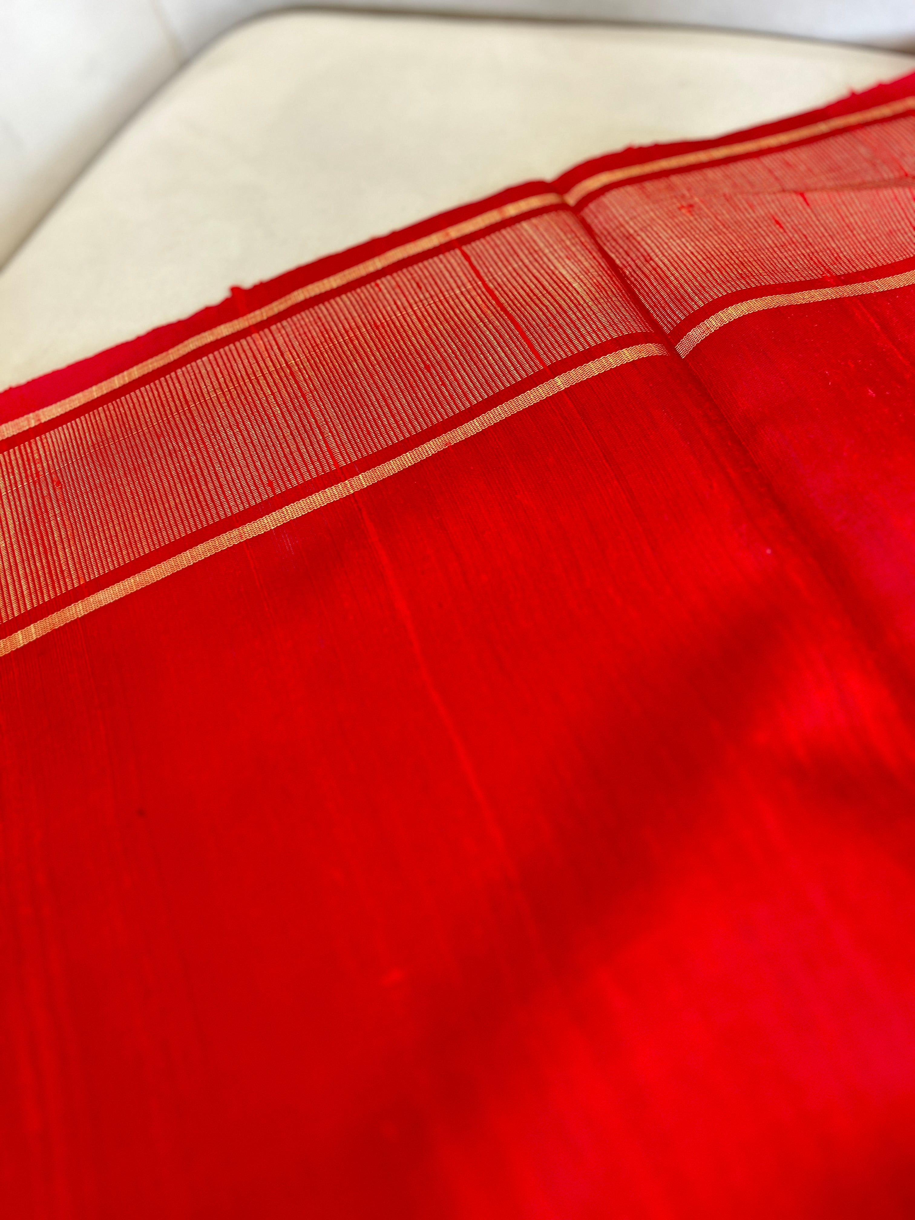 Thread And Zari Woven Raw Silk Saree | HS1358