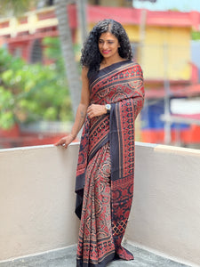 Black Modal Silk Saree | NVFC109