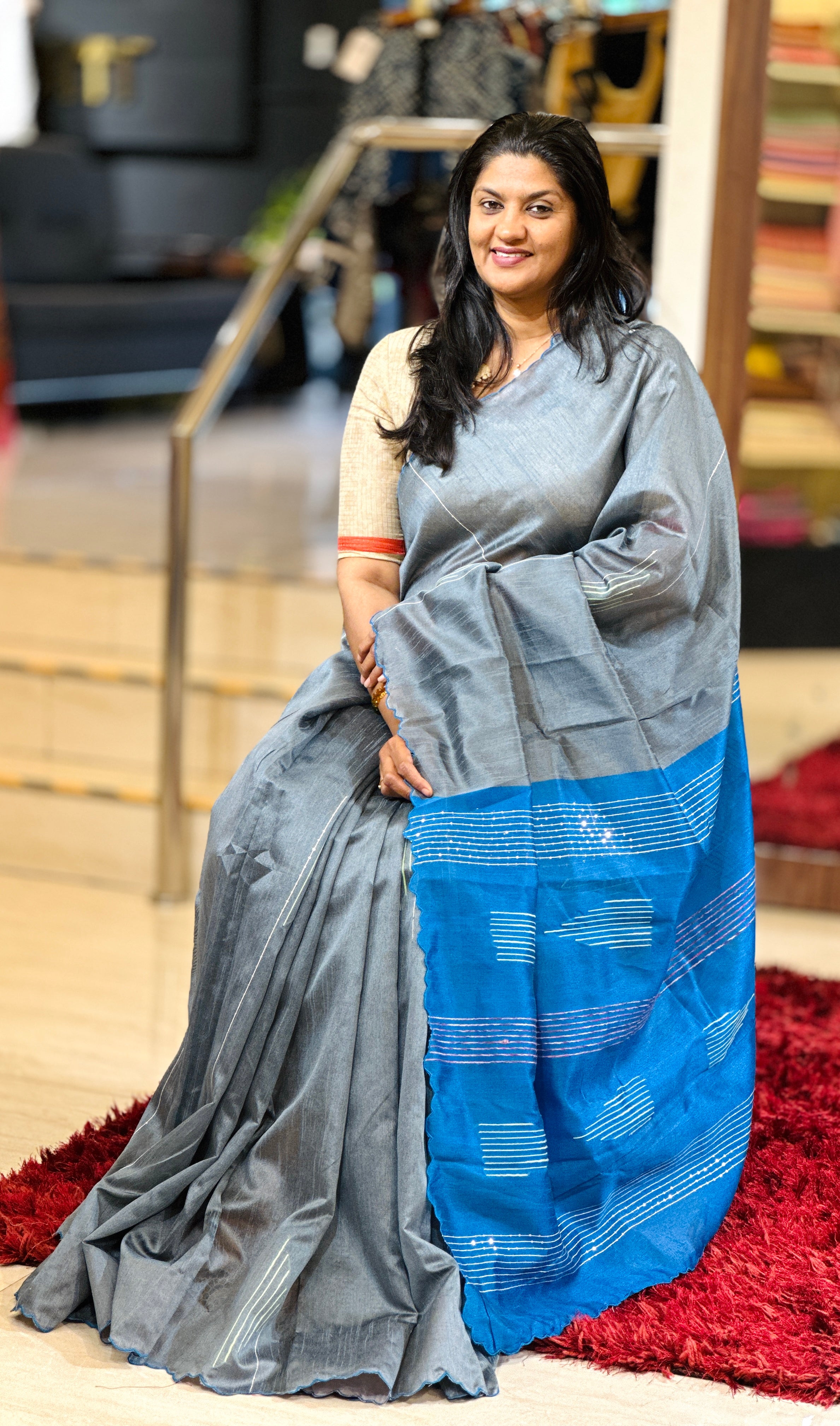 Kesia With Sequins Highlighted Semi Silk Saree | TC441