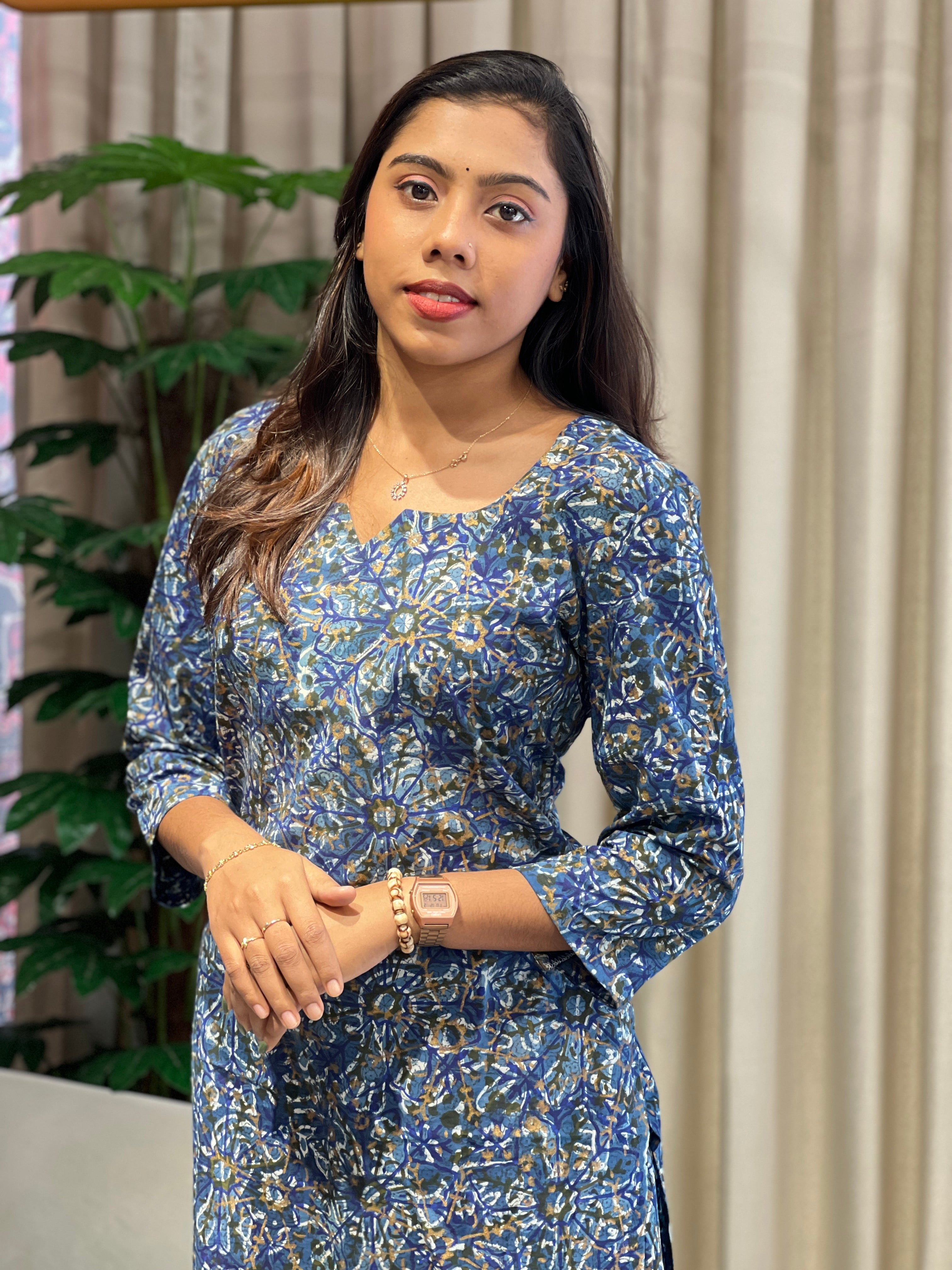 Printed Cotton Kurta Set | DNT1041