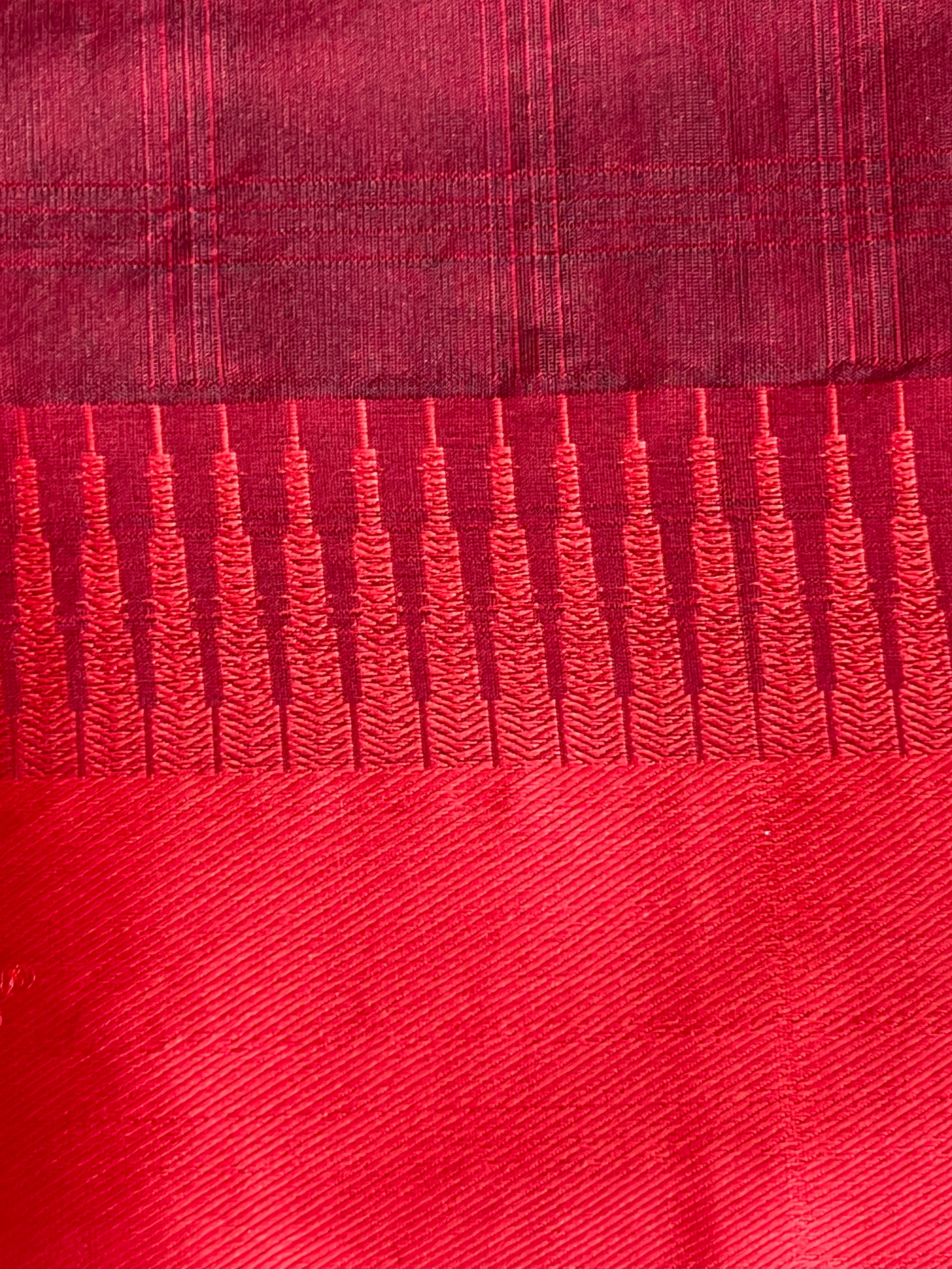 Kattam Patterned Chanderi Finished Saree | PST123