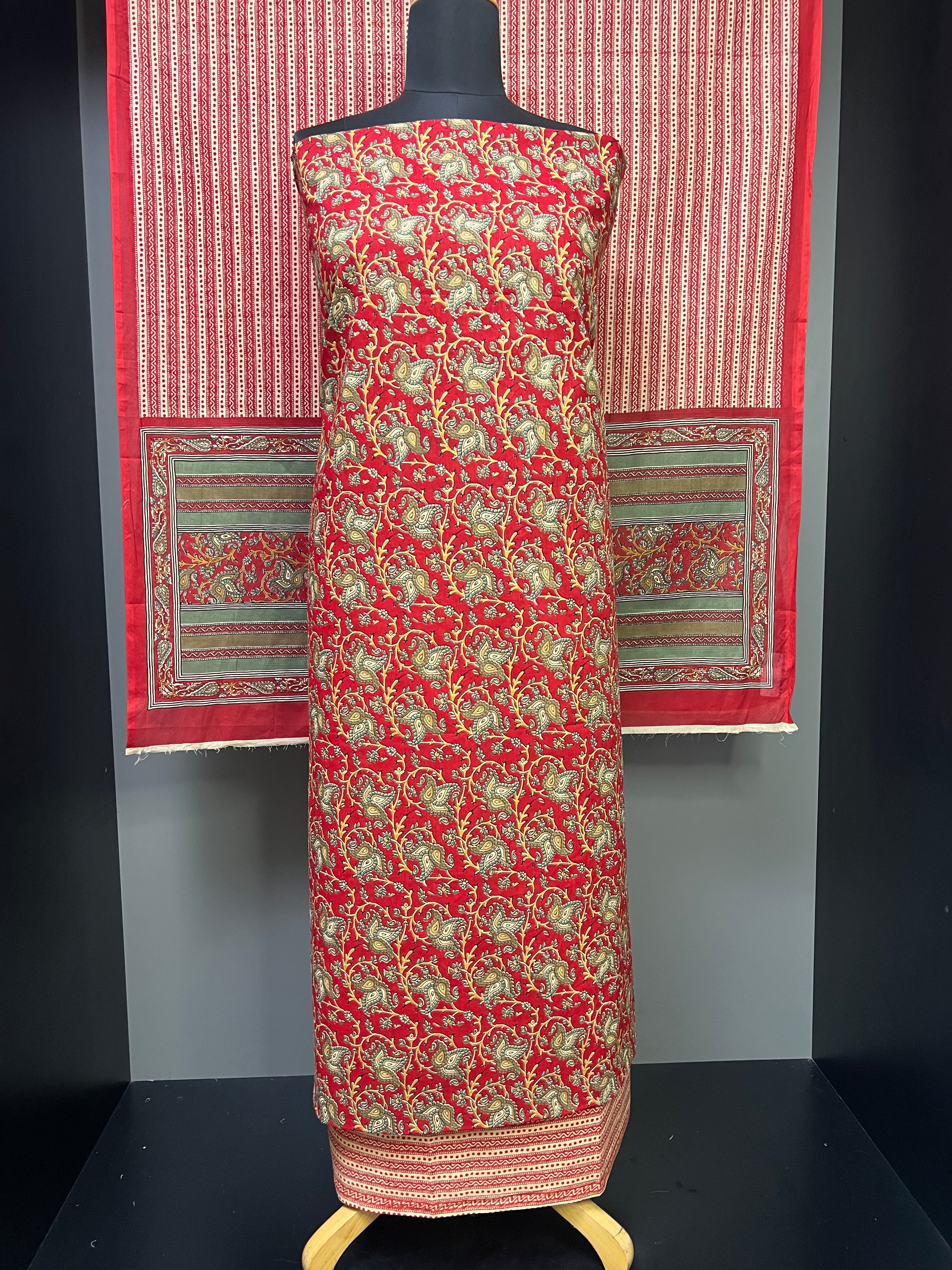 Kalamkari Inspired Printed Cotton Salwar Set |  DE133