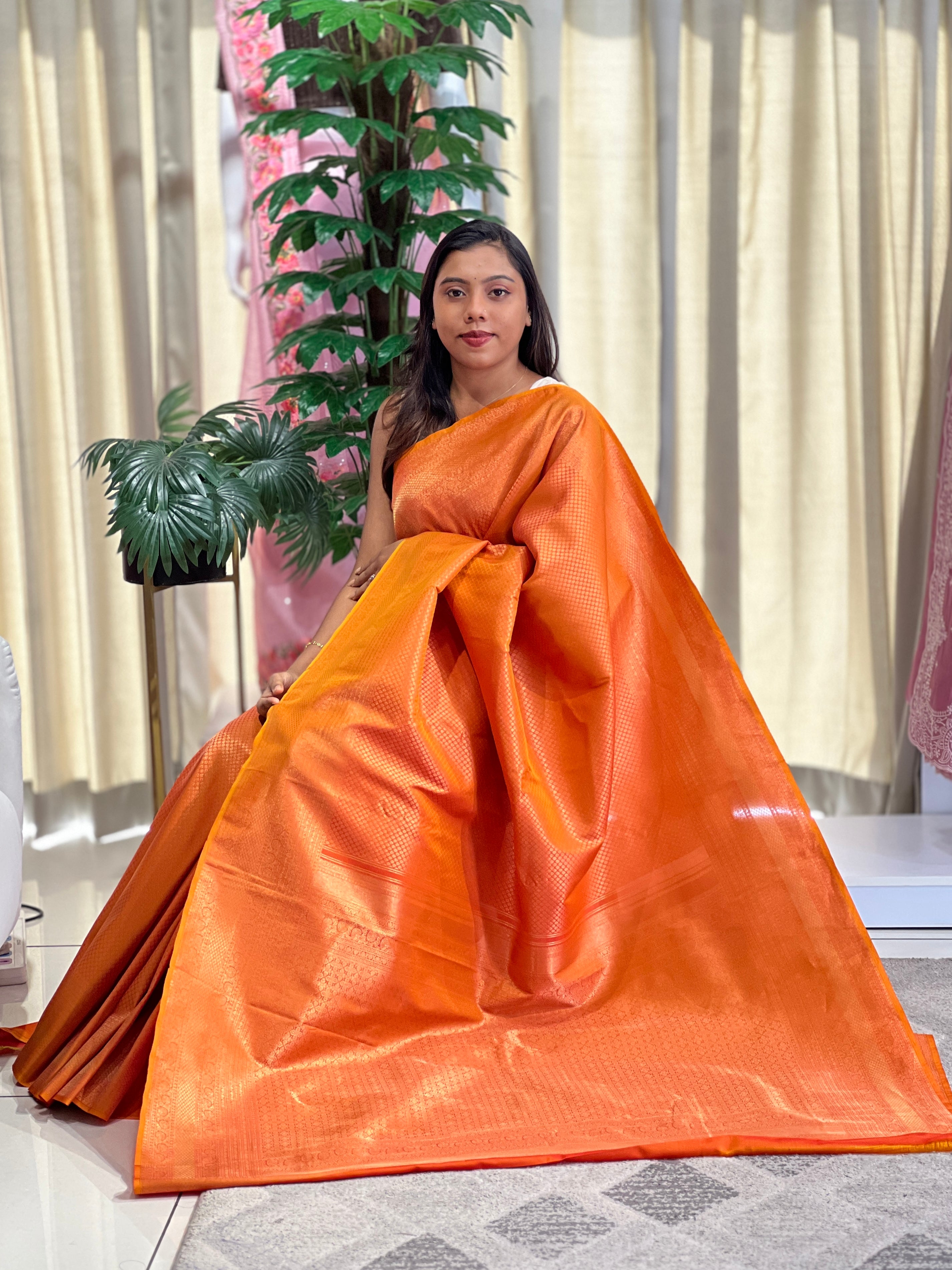 Jacquard Weaved Semi Silk Saree | PST127
