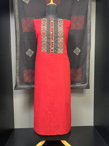 Print With Mirror Detailed Cotton Salwar Set | DE105