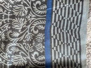 Block Printed Pattern Tussar Saree | MNH392