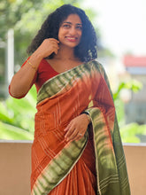 Kesiya Weaving Bhagalpuri Linen Saree | US211