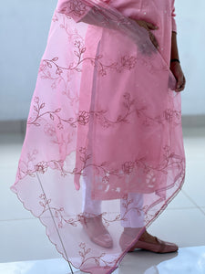 Point Embroidered Semi Tussar Salwar Set | SUN408