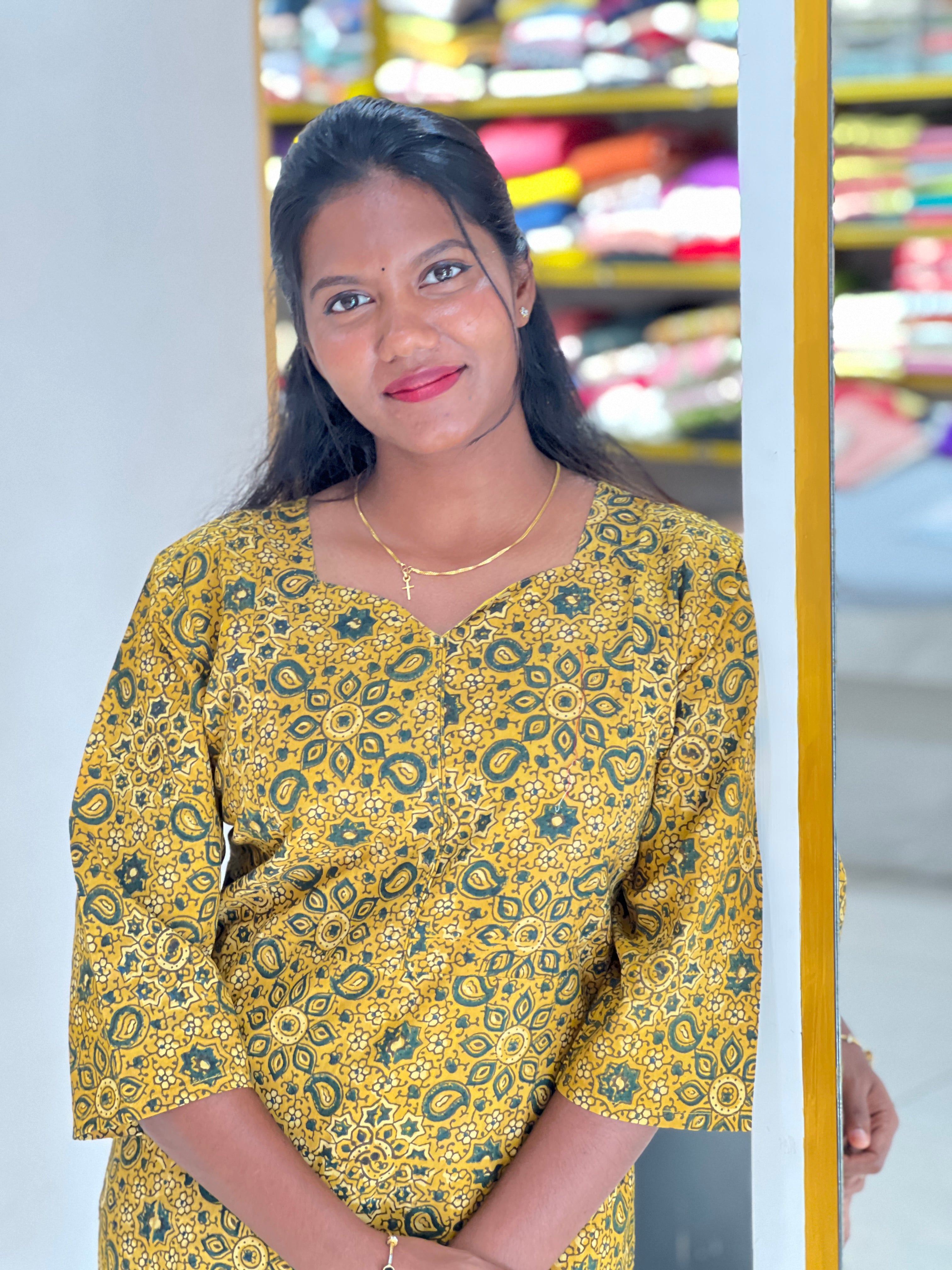 Printed Pattern Cotton Kurta | RMLA389