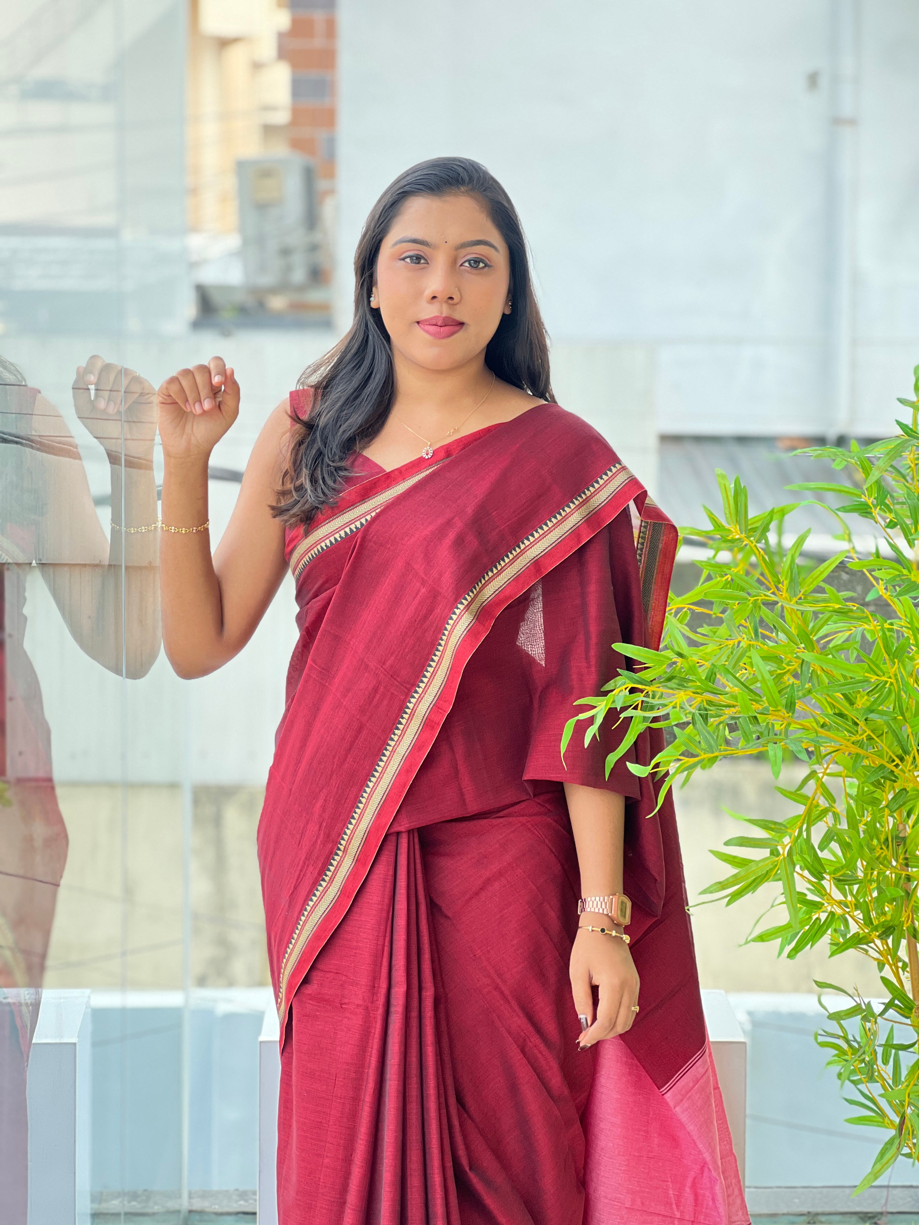 Traditional Narayanpet Mercerized Cotton Saree | GAS120
