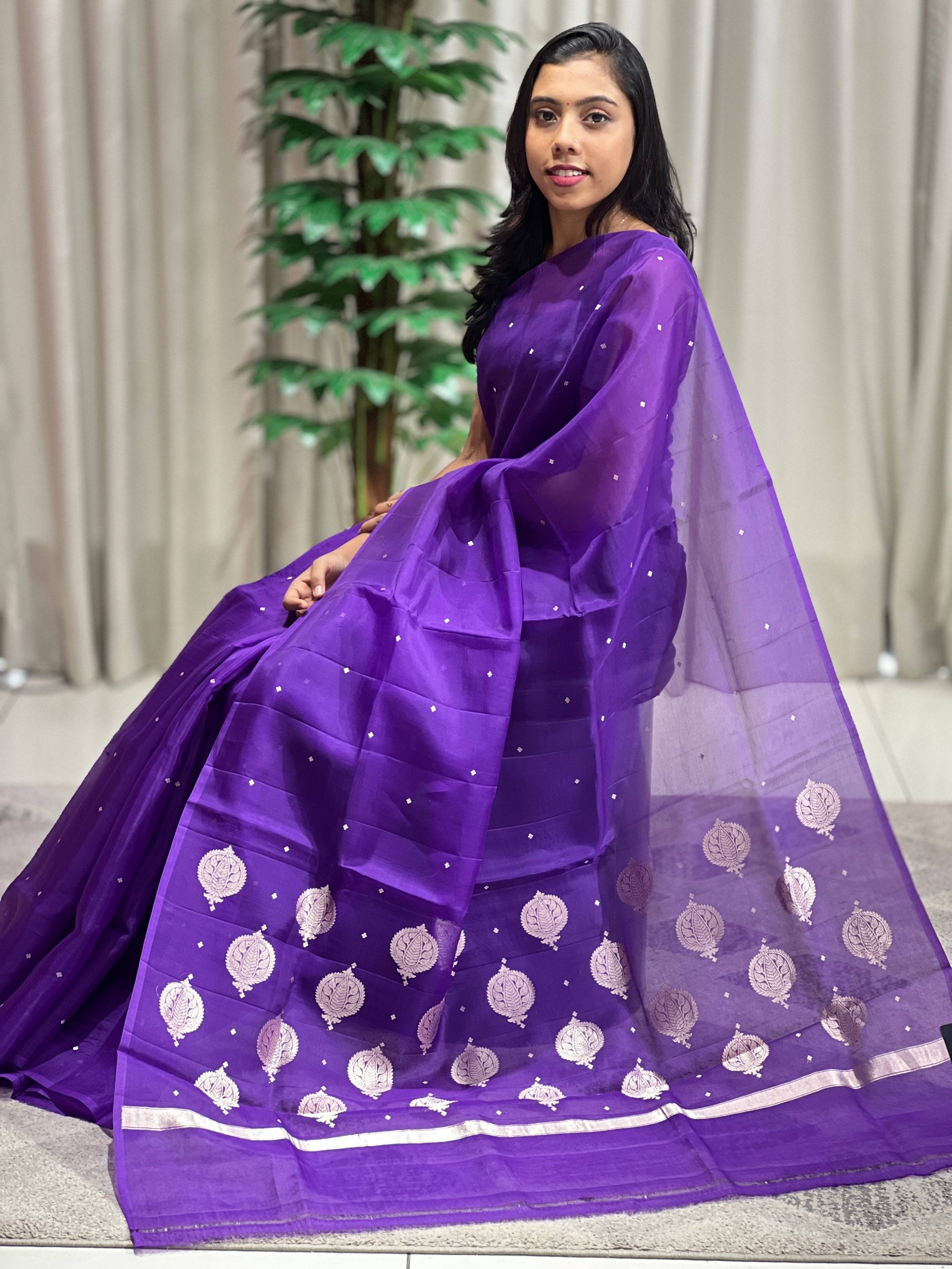 Banarasi Weaving Buta Pattern Organza Saree |FC192