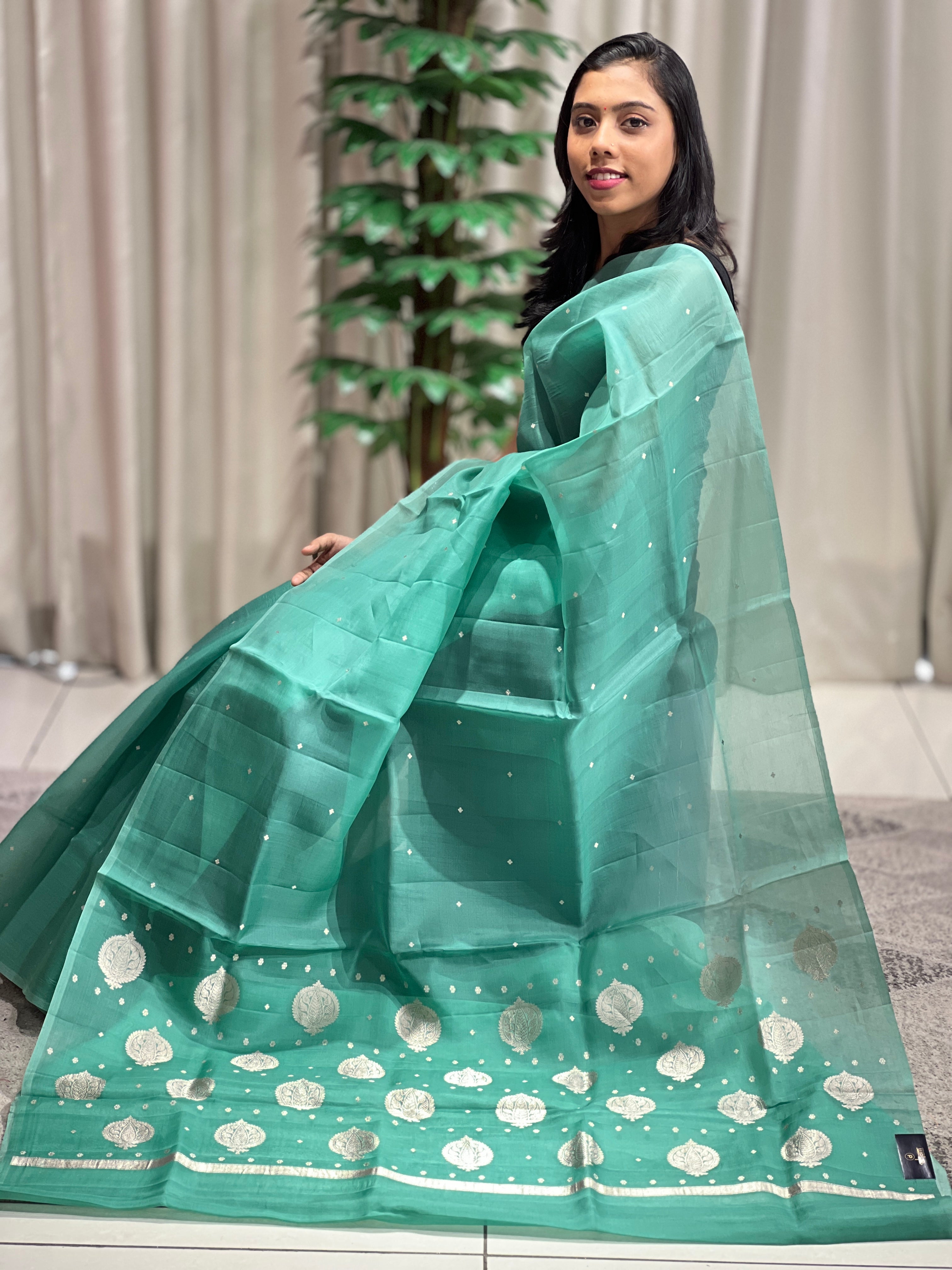 Banarasi Weaving Buta Pattern Organza Saree |FC191