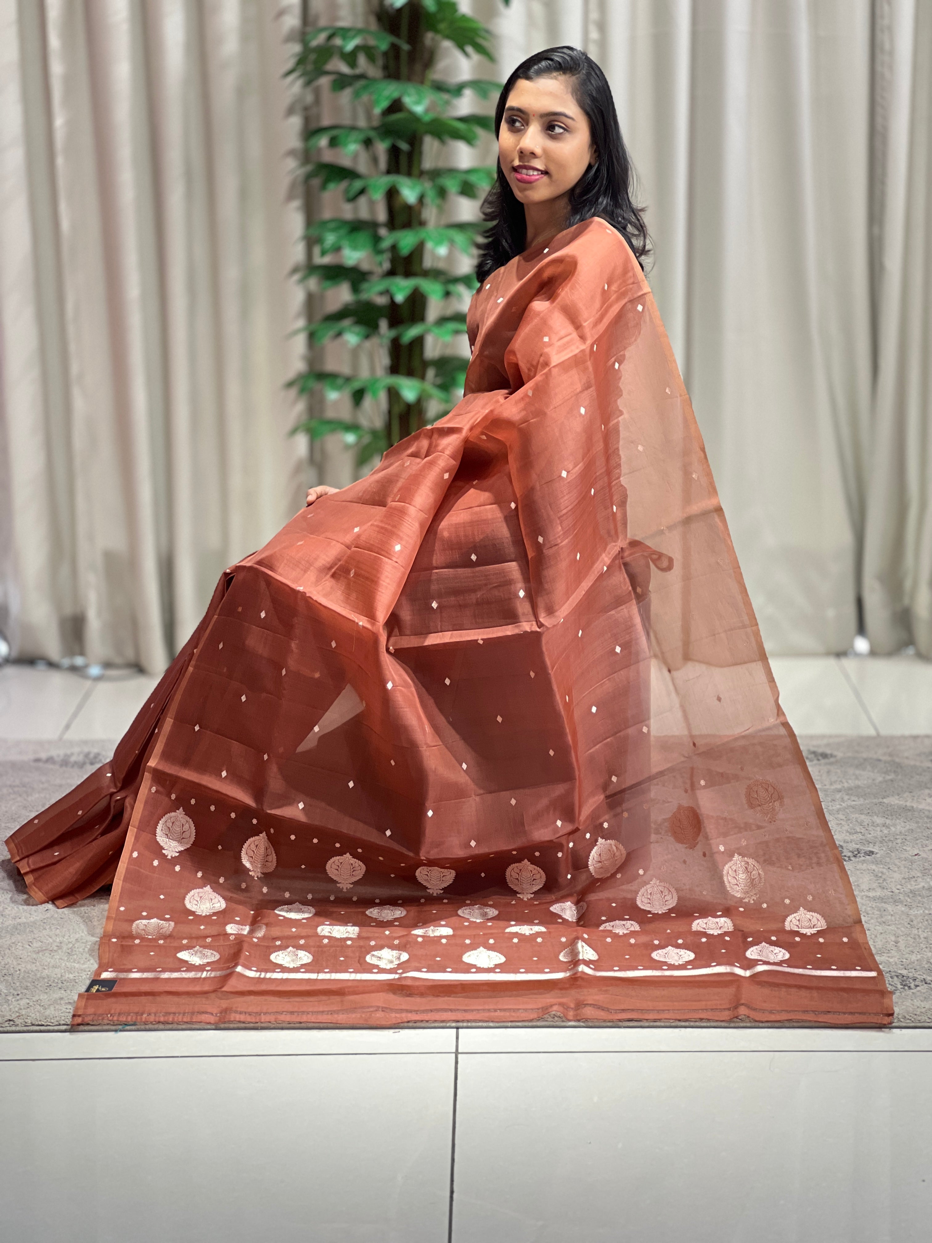 Banarasi Weaving Buta Pattern Organza Saree | FC193
