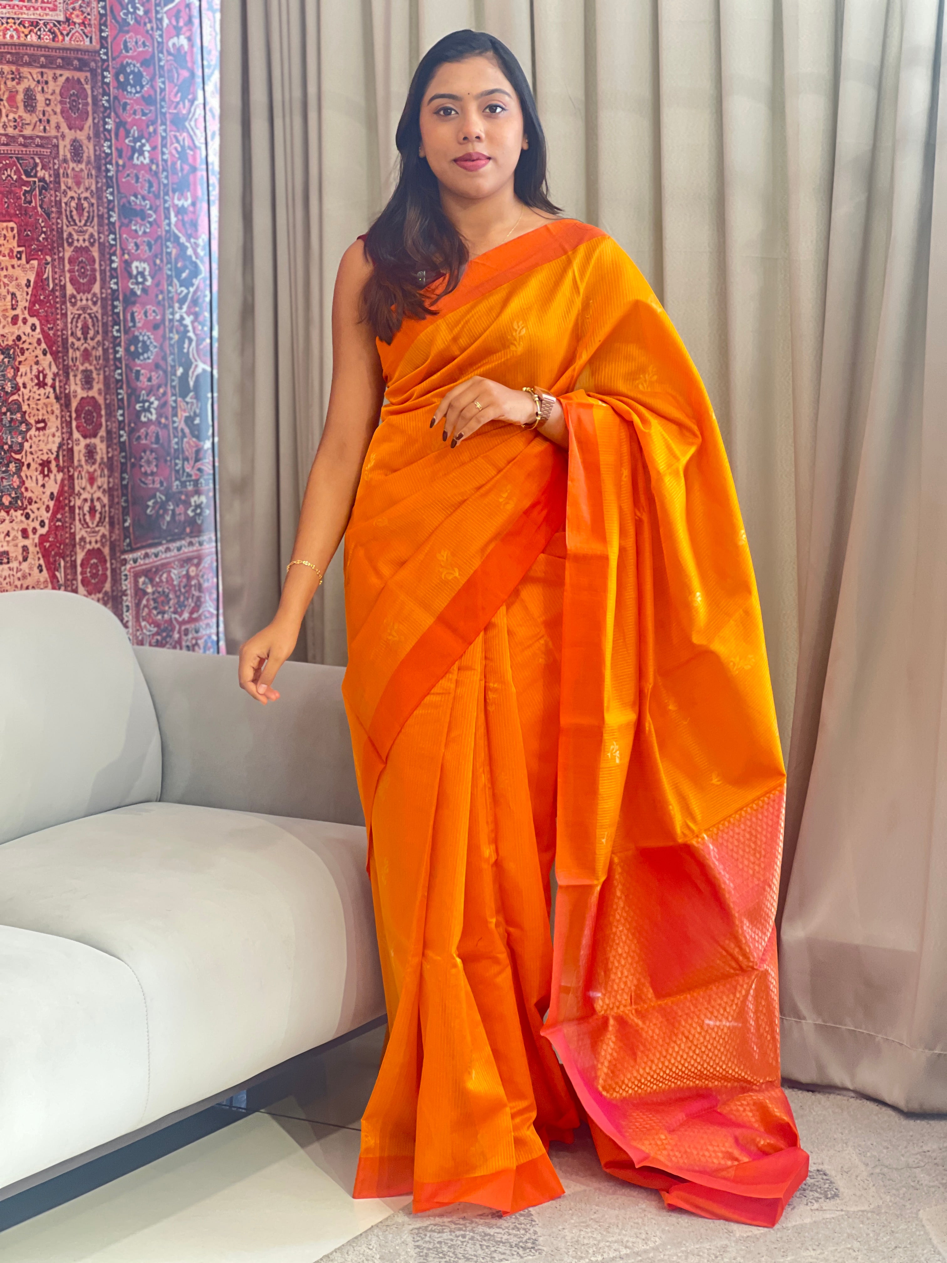 Zari Butta Pattern Silk Cotton Saree | KTS189