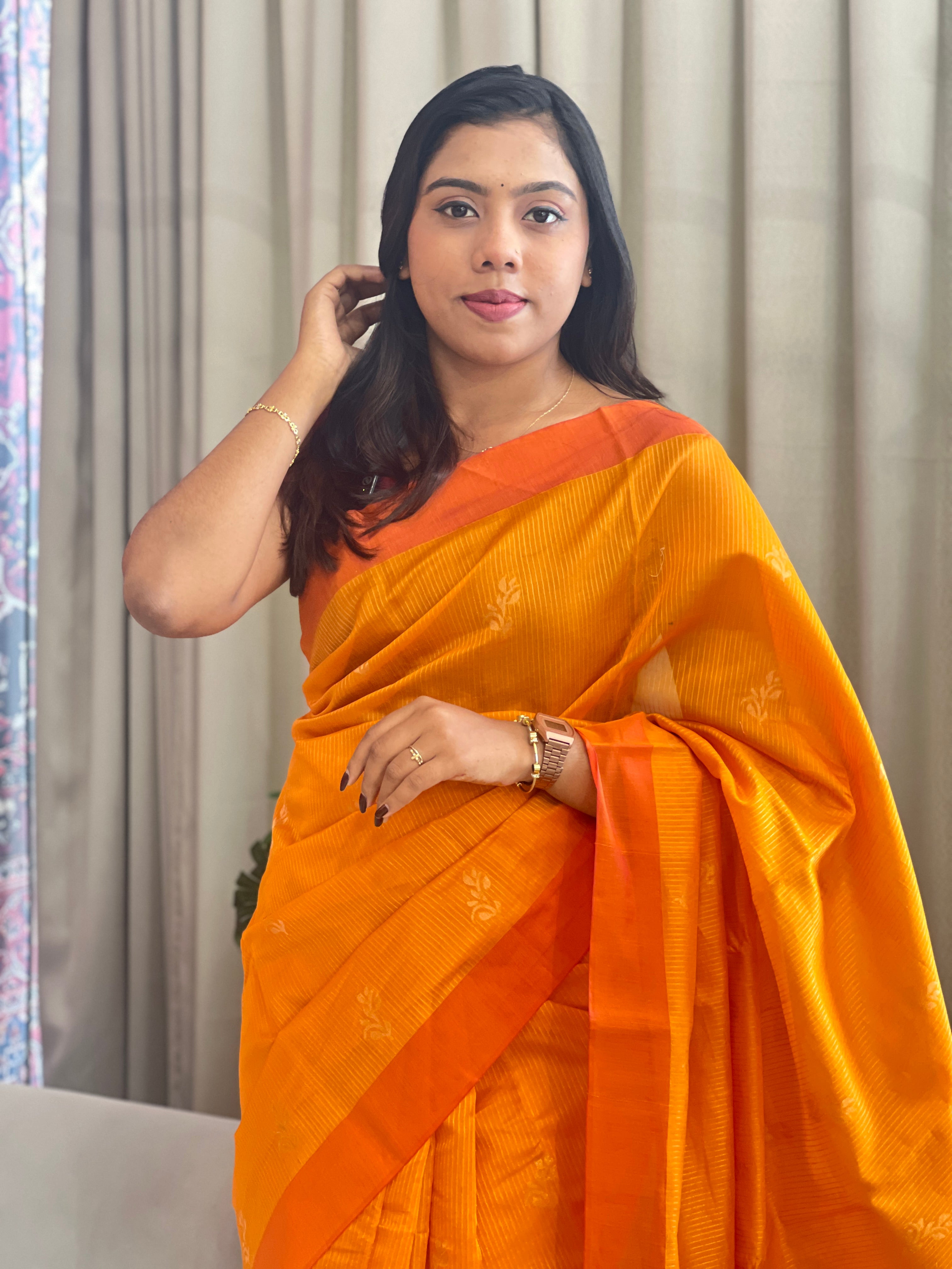 Zari Butta Pattern Silk Cotton Saree | KTS189