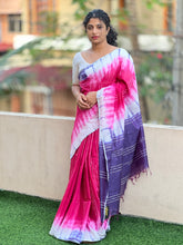 Kesiya Weaving Bhagalpuri Linen Saree | US208