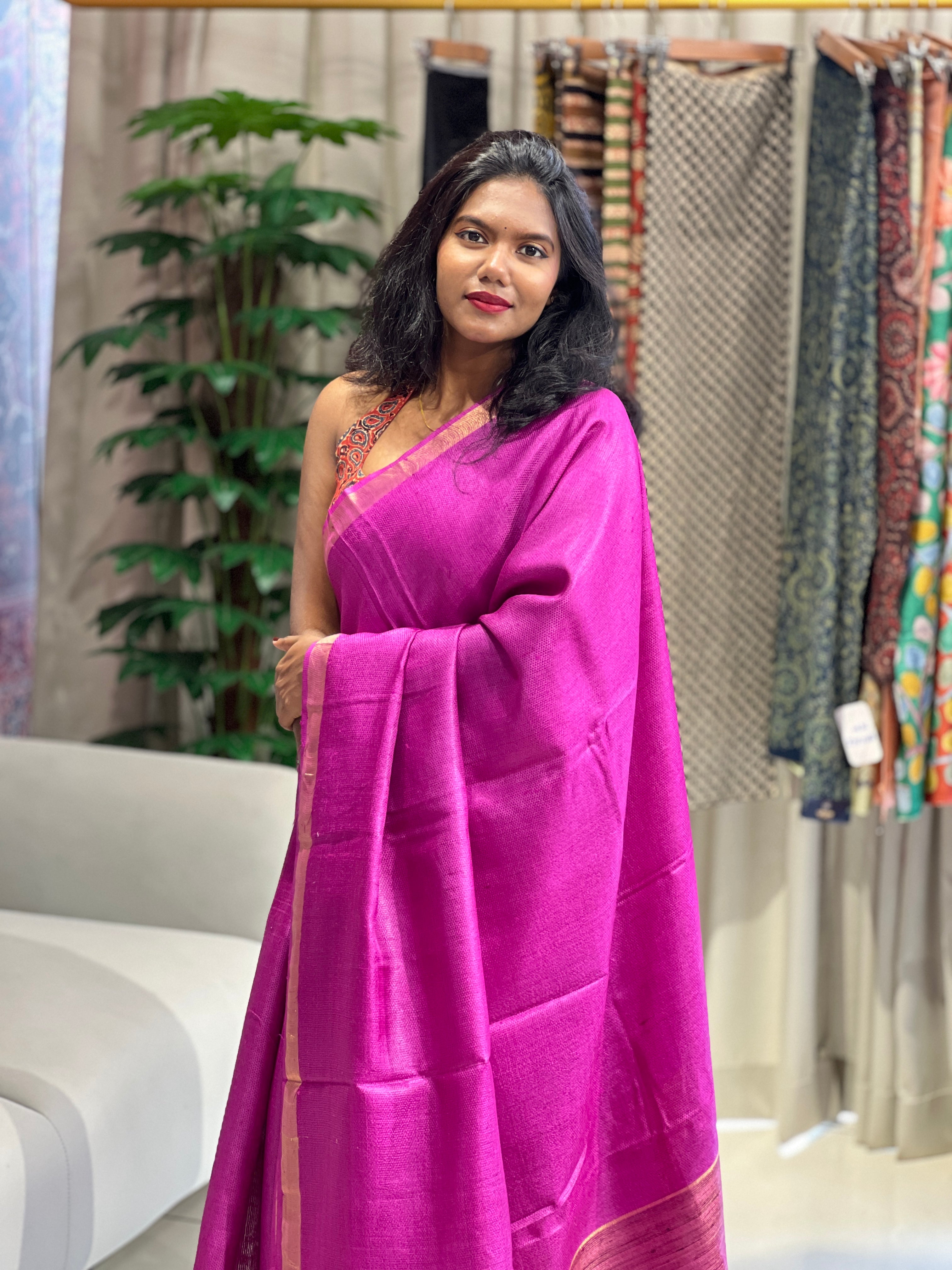Kantha & Zari Detailed Tussar Saree | HS1264