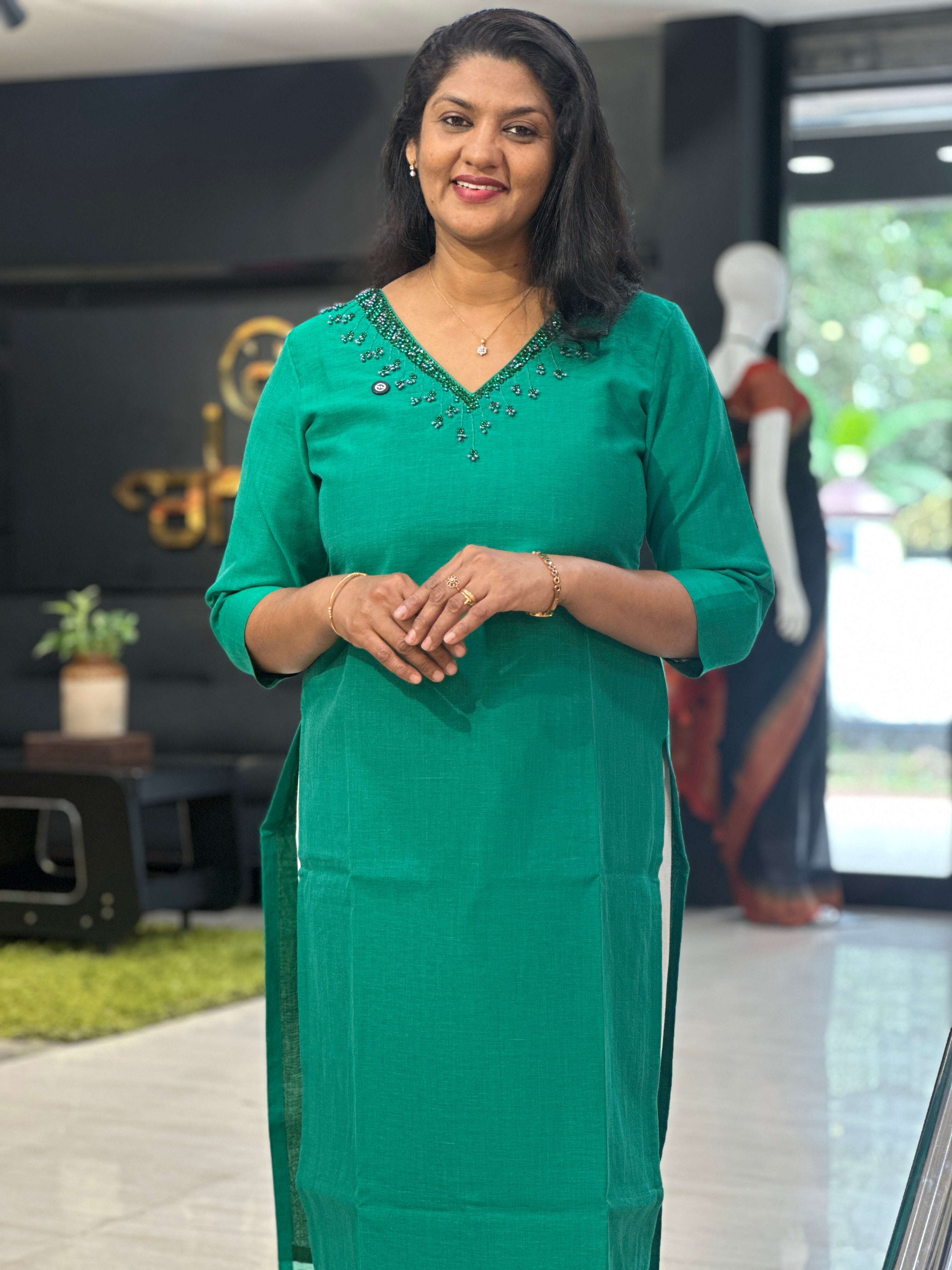 Embroidered Cotton Kurta |DNT1216