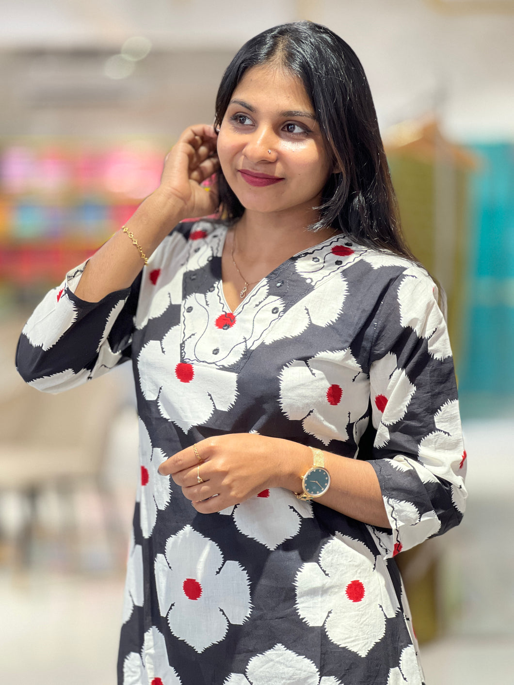 Floral Printed Cotton Kurta Set | NCF263