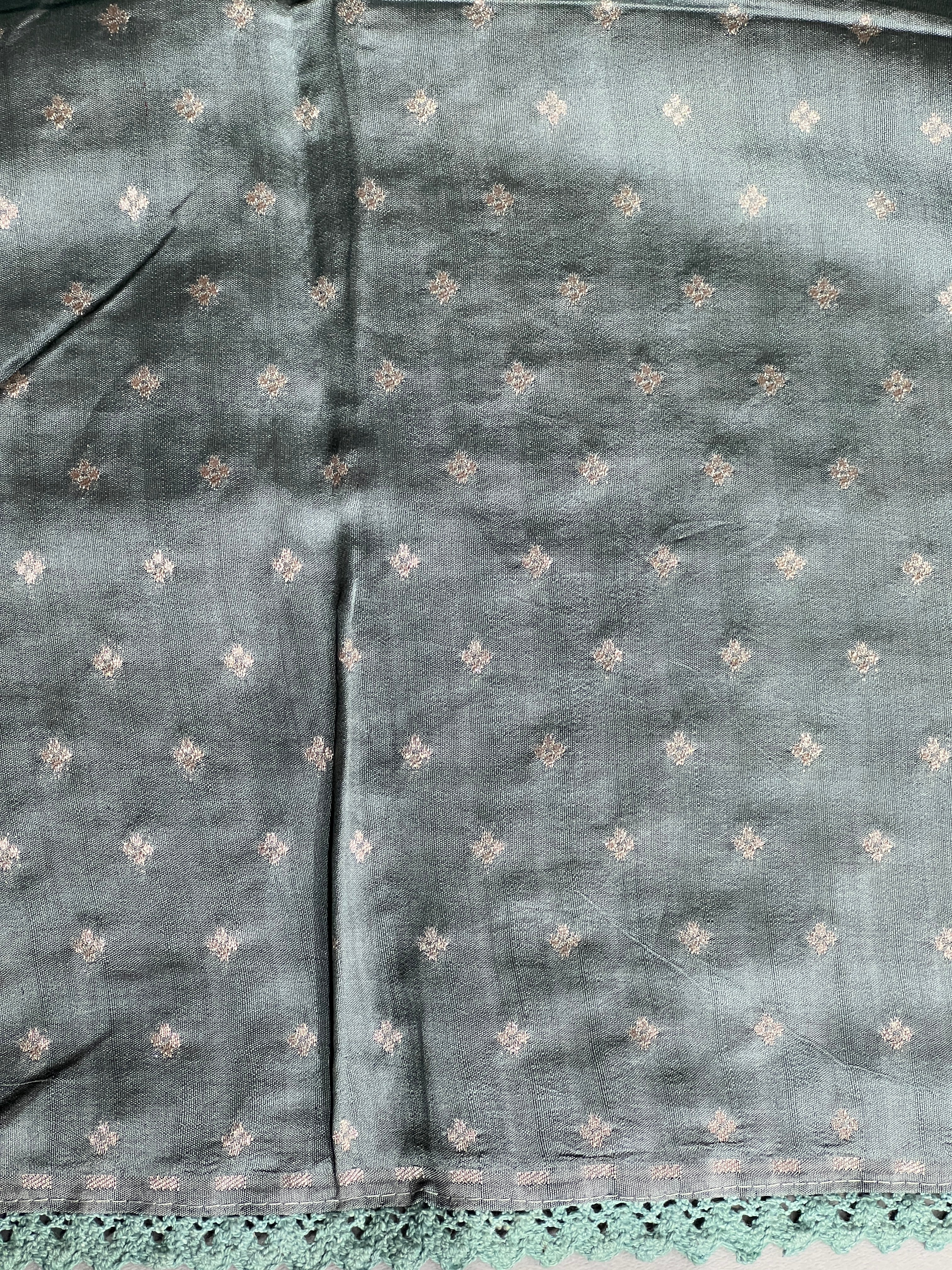 Floral Multi Color Embroidery Detailed Crushed Shimmer Organza Saree | RGD988R