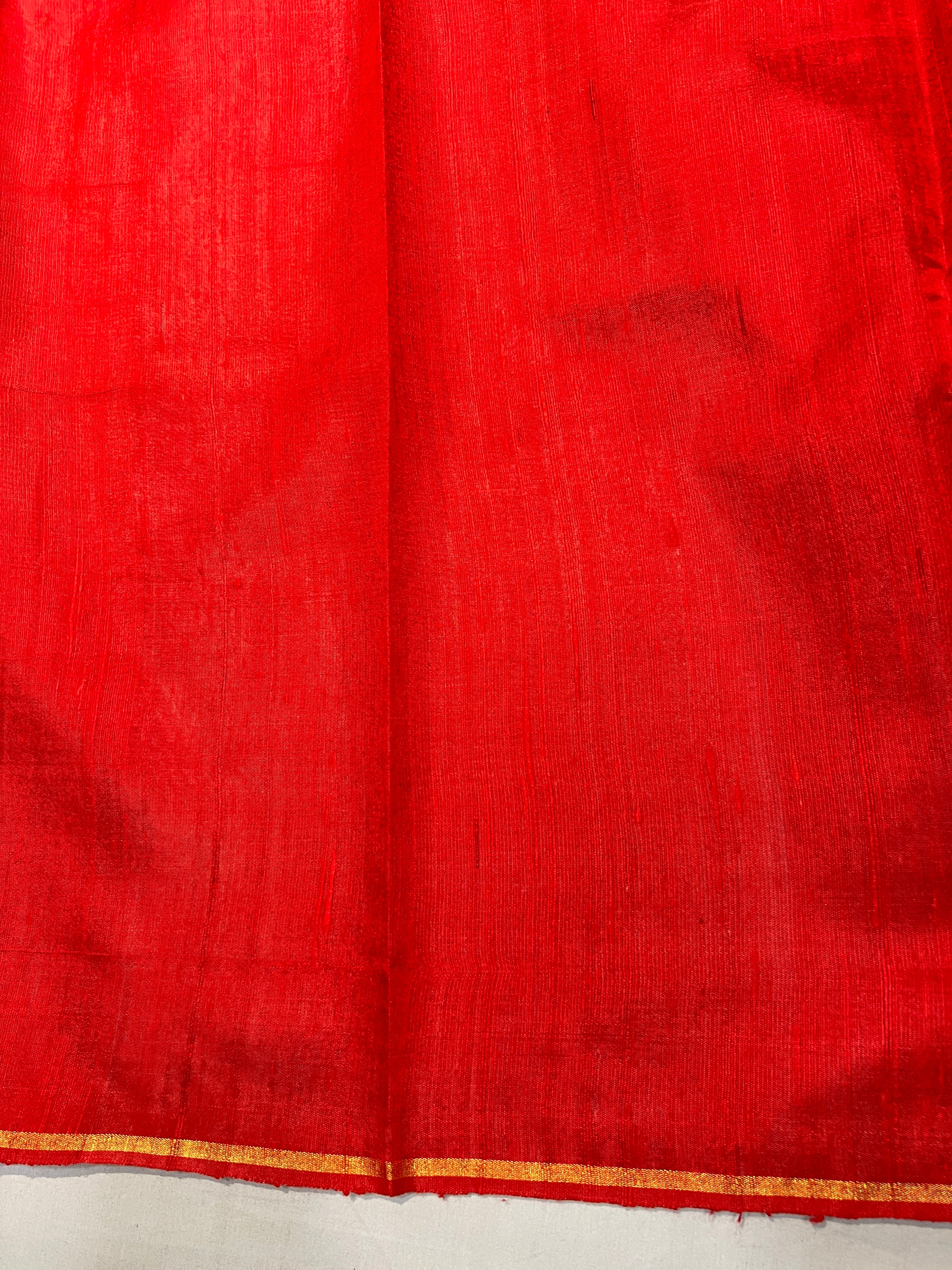 Traditional Hand Woven Raw Silk Saree | HS1251