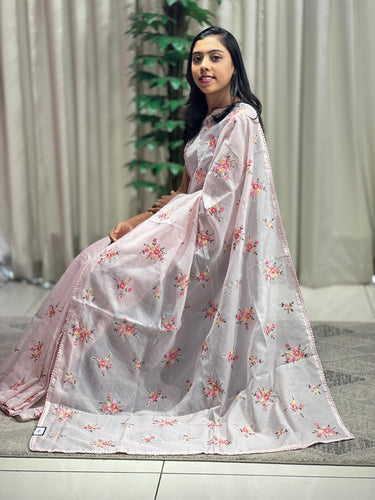 Multi-Color Floral Embroidered Kota Saree | BLD1175