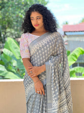 Printed Design Bhagalpuri Linen Saree | RP452