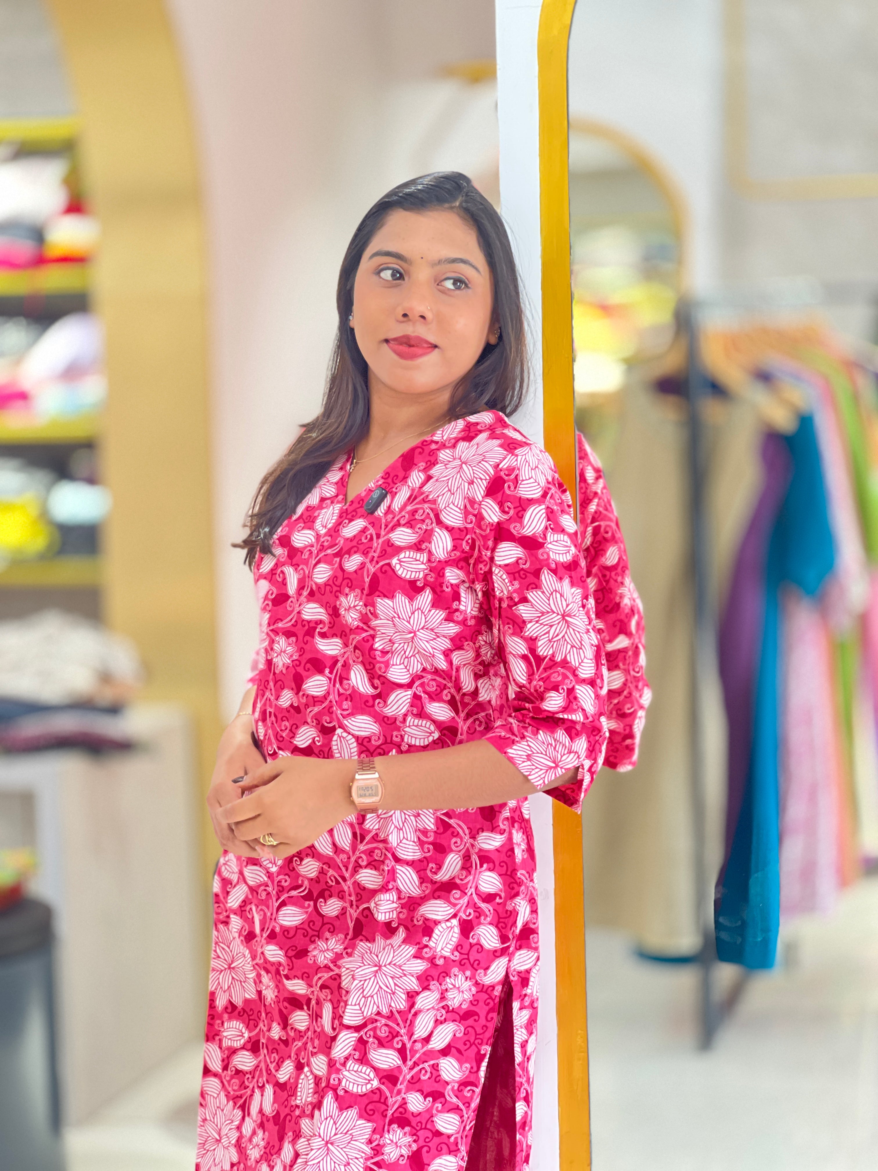 Floral Printed Pattern Cord Set | VSI192